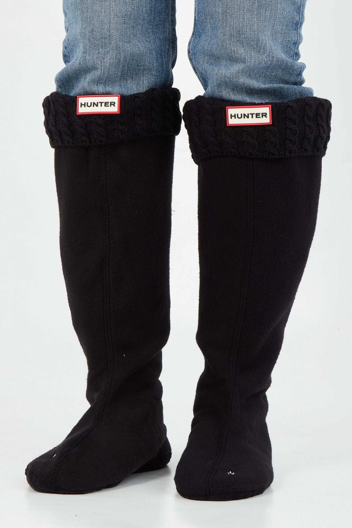 HUNTER SOCK TALL ORIG MINI CABL en color NEGRO (2)