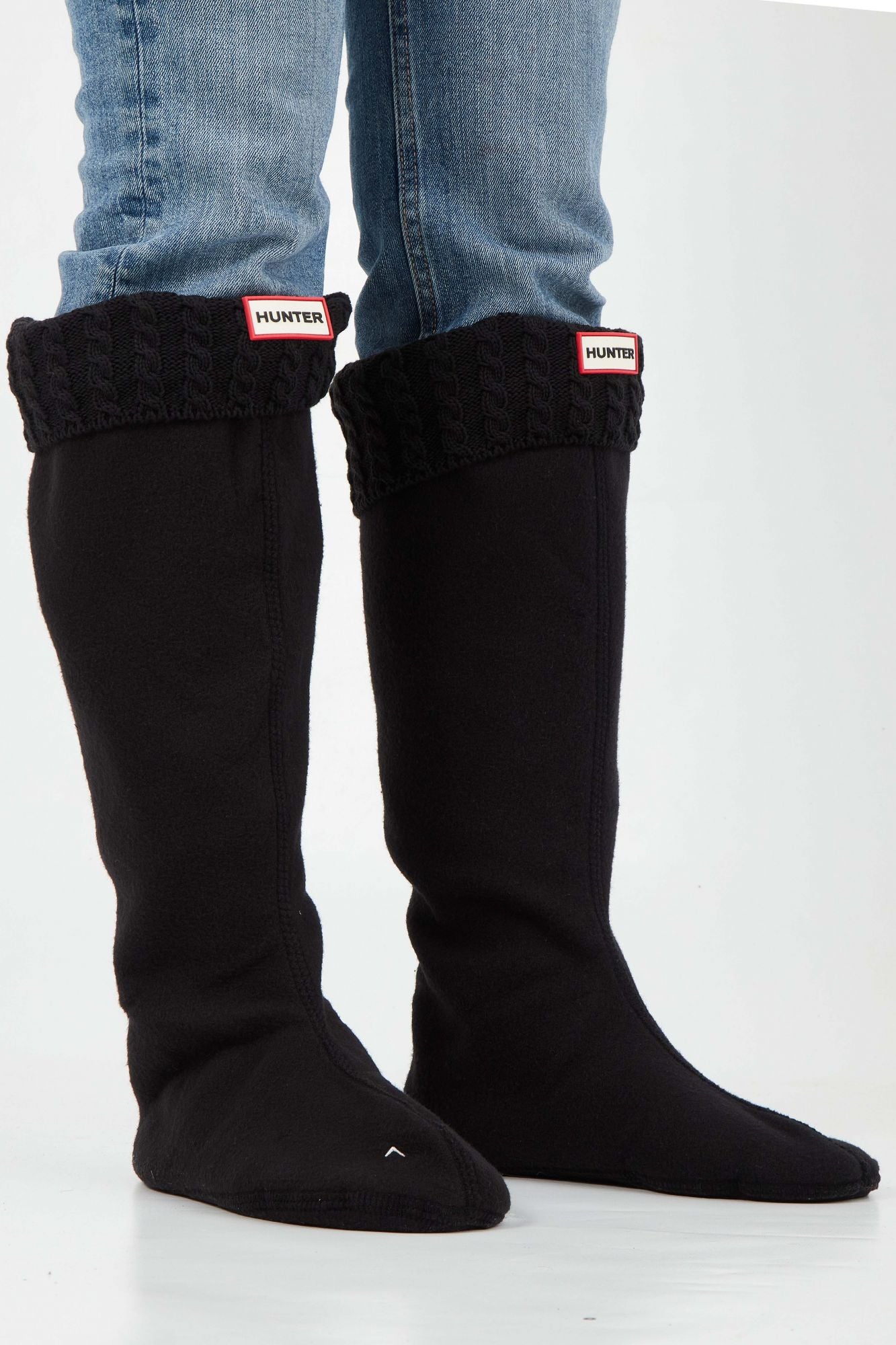 HUNTER SOCK TALL ORIG MINI CABL en color NEGRO (3)