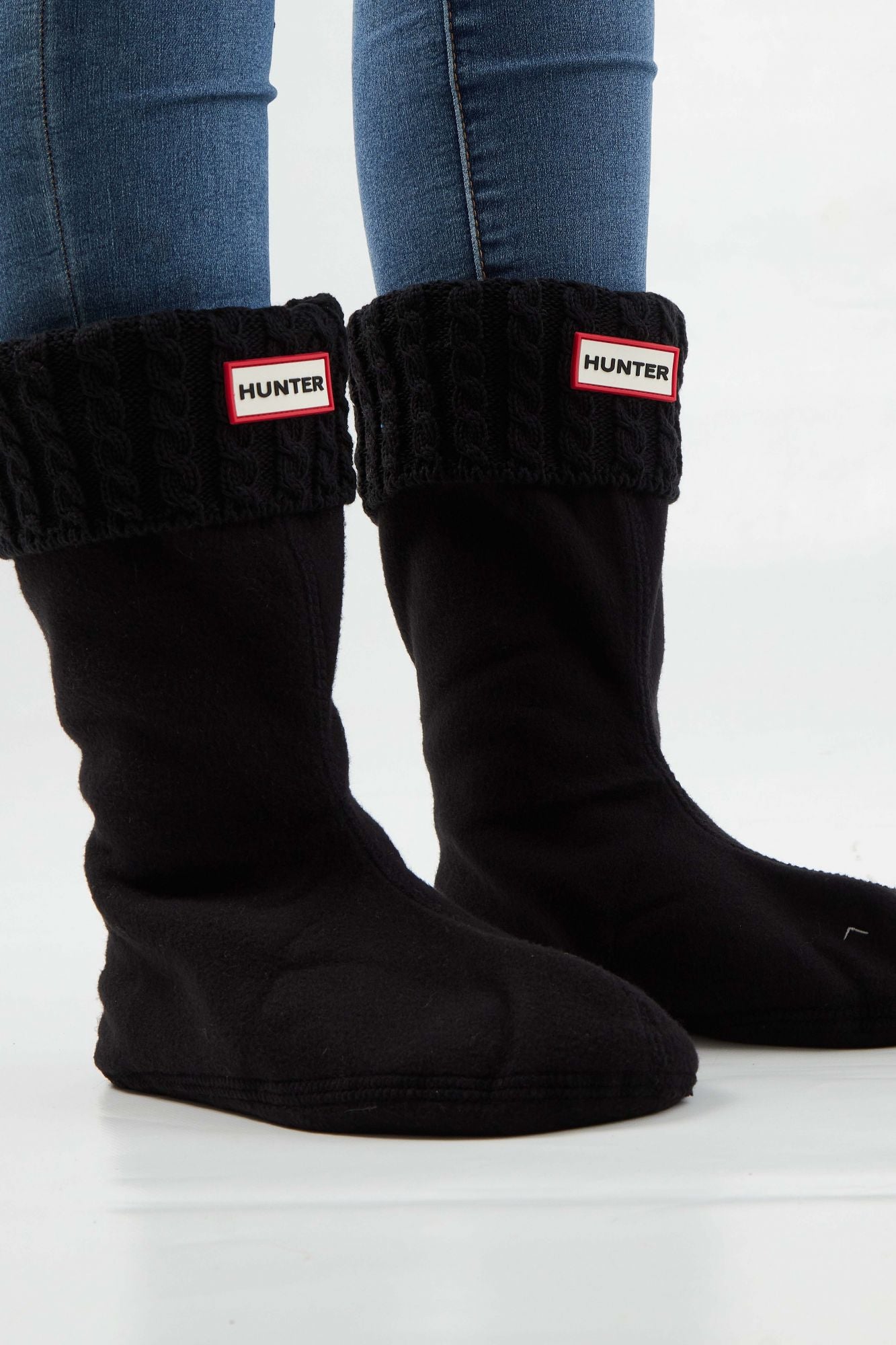 HUNTER SOCK SHORT MINI CABLE SS en color NEGRO (3)