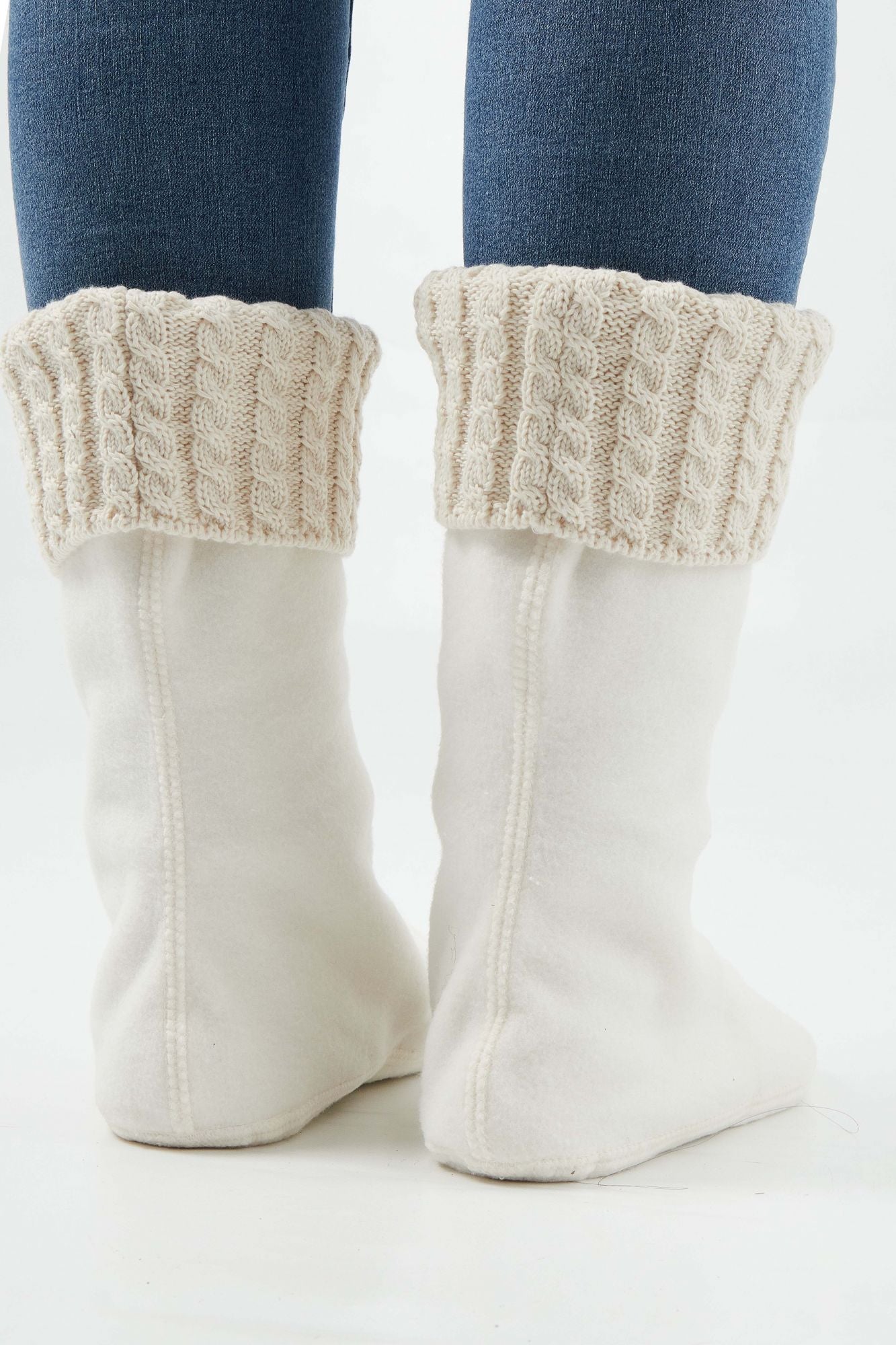 HUNTER SOCK SHORT MINI CABLE SS en color BLANCO (4)