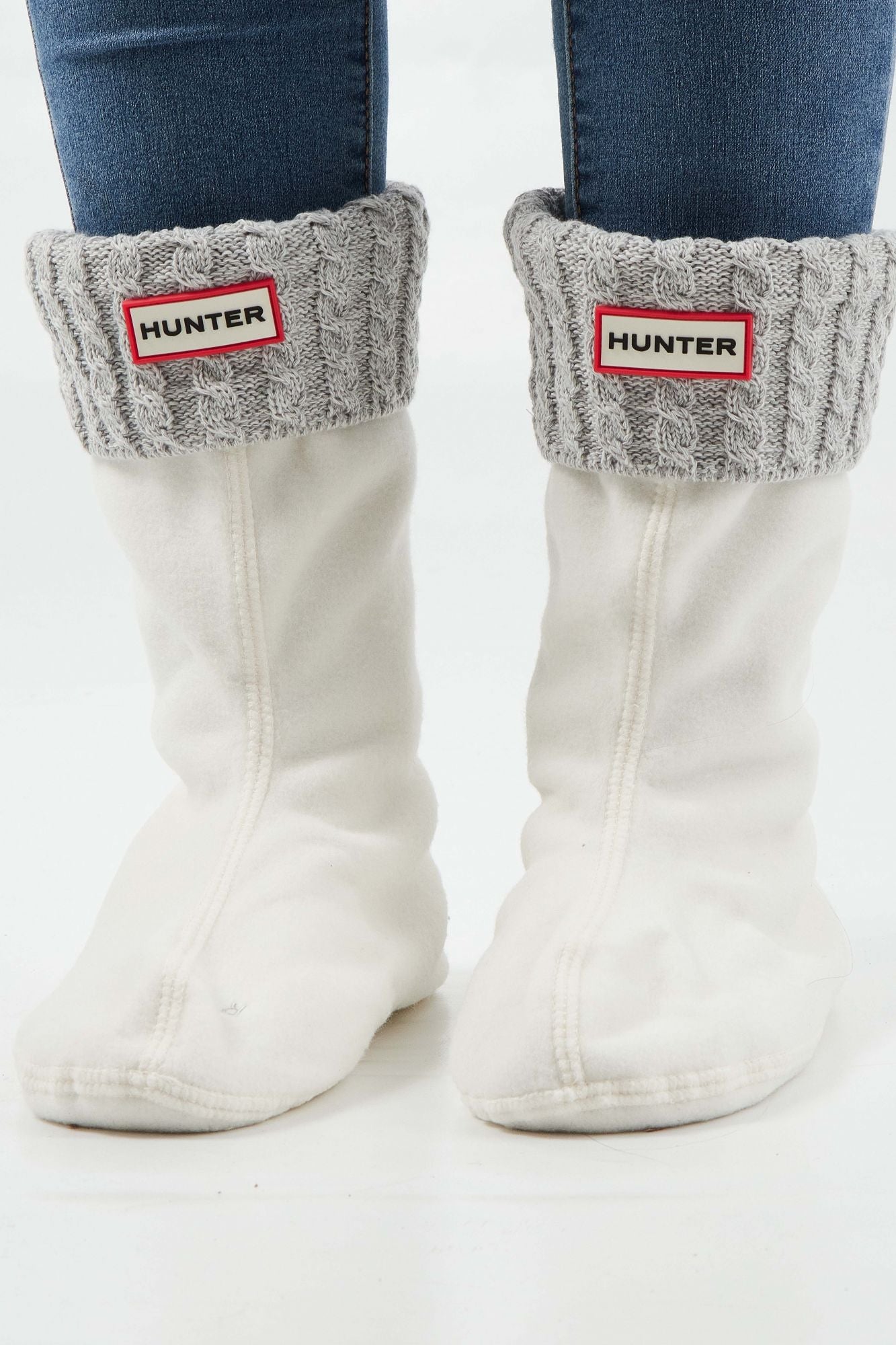 HUNTER SOCK SHORT MINI CABLE SS en color GRIS (2)