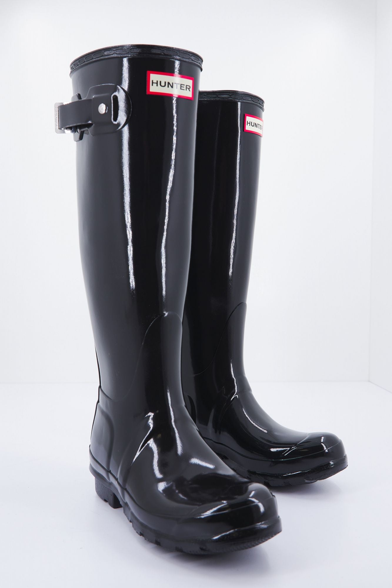 HUNTER ORIGINAL TALL GLOSS BLACK en color NEGRO (1)