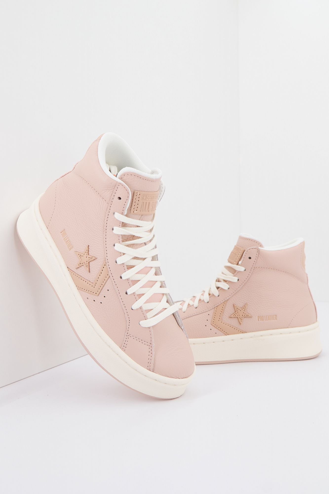 CONVERSE PRO LEATHER LIFT NEUTRAL CR en color ROSA (3)