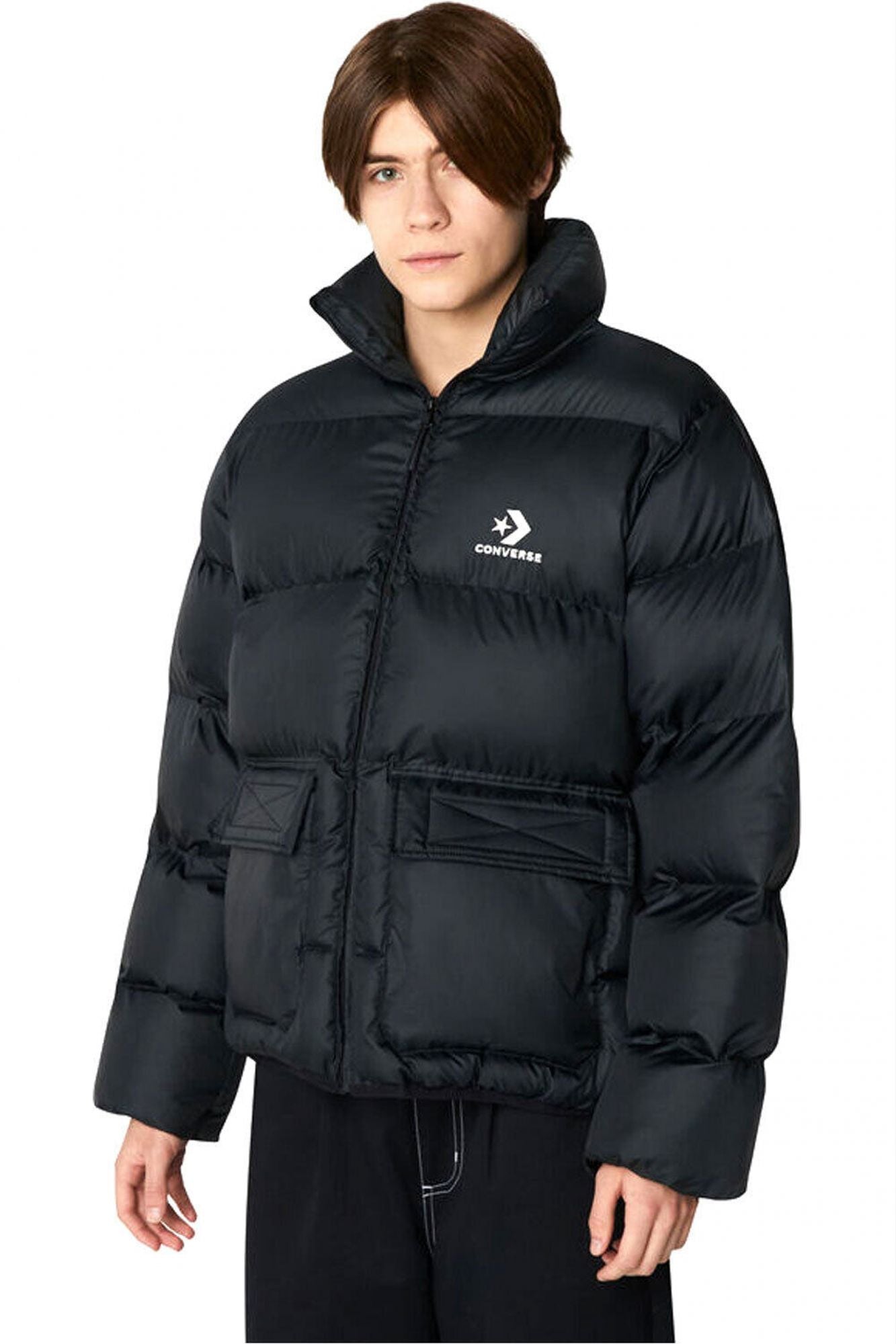 CONVERSE PATCH POCKET CORE PUFFER en color NEGRO (1)
