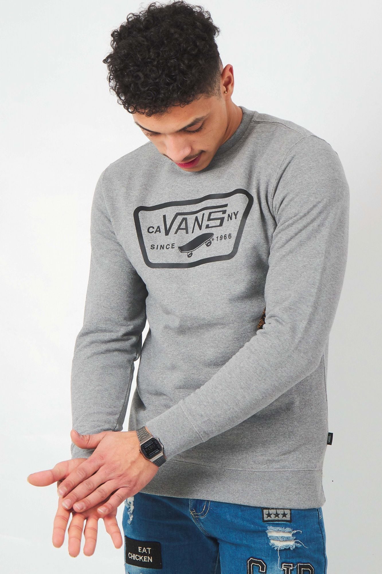 VANS MN FULL PATCH CREW I en color GRIS (3)