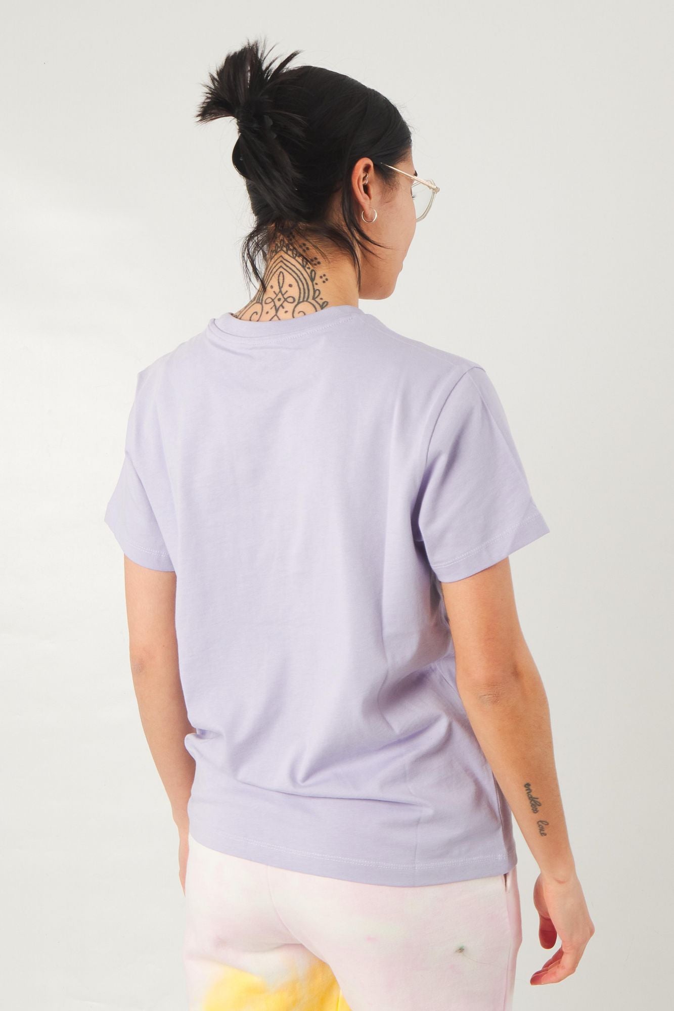 VANS MIXED UP GINGHAM BFF T-SHIRT en color VIOLETA (2)