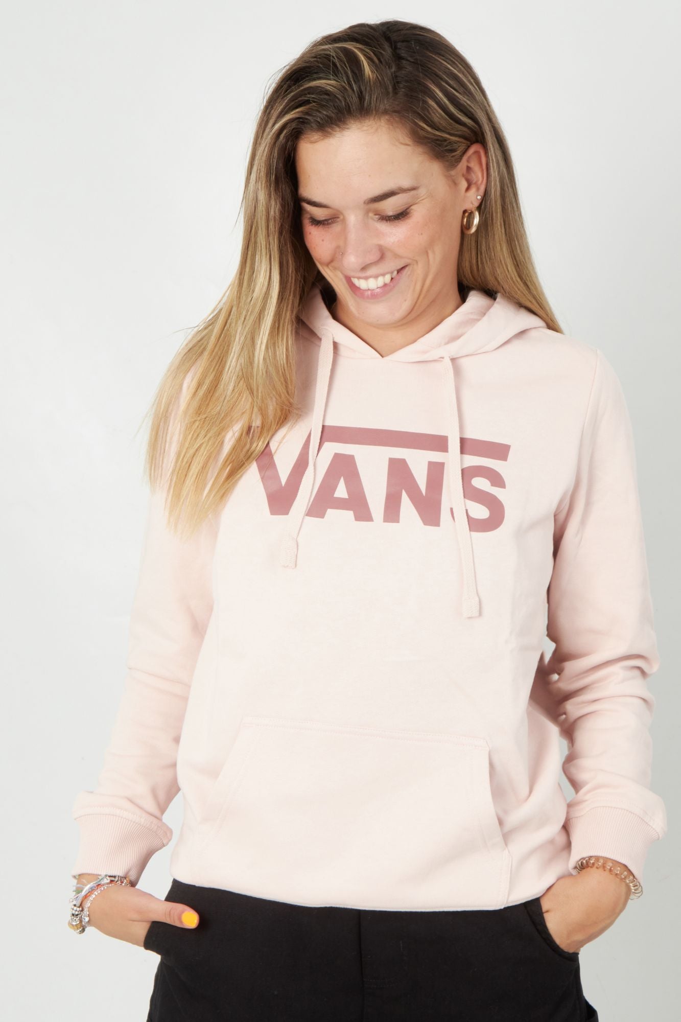 VANS CLASSIC V II HOODIE en color ROSA (2)