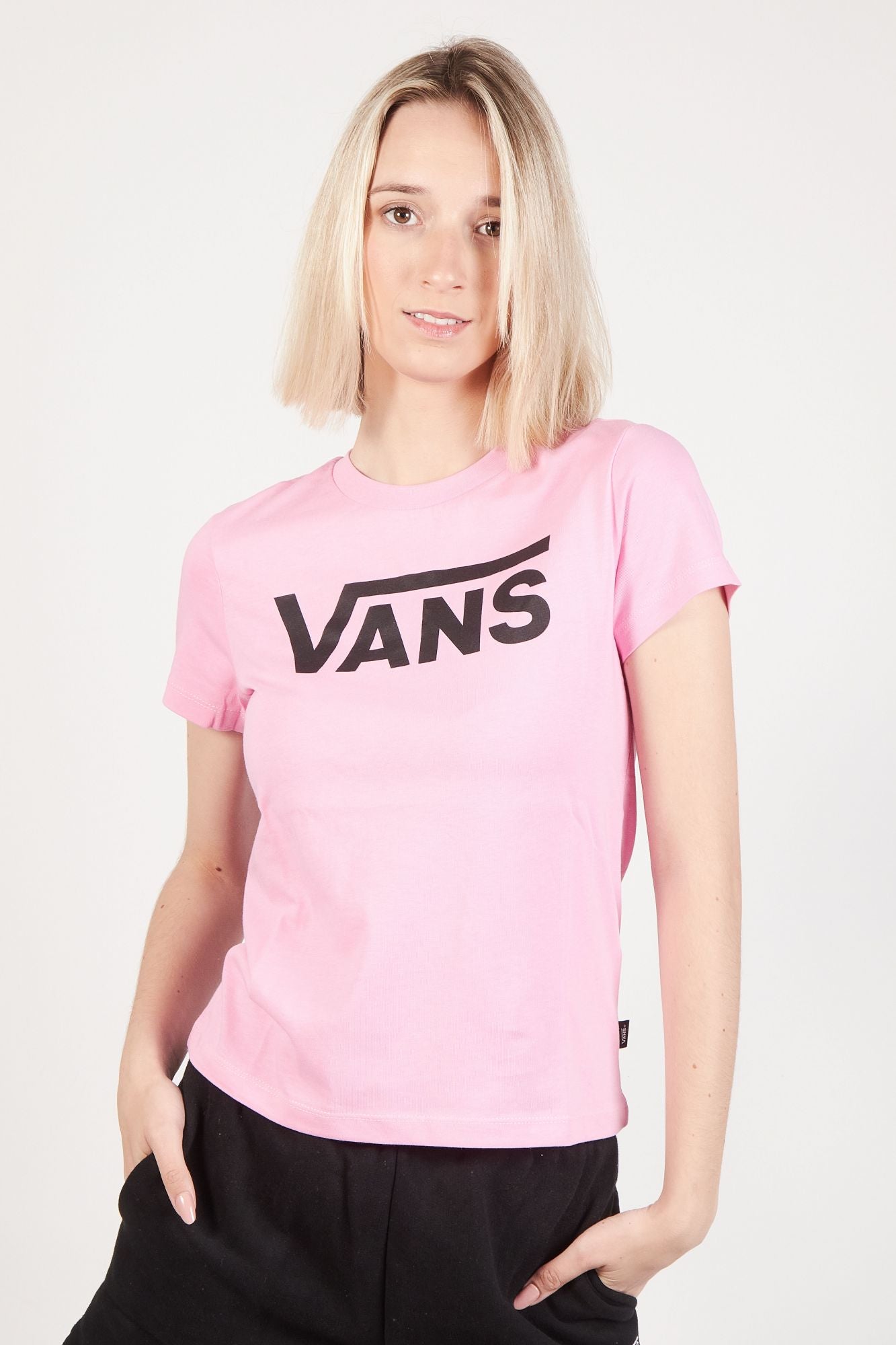 VANS FLYING V CREW TEE en color ROSA (1)