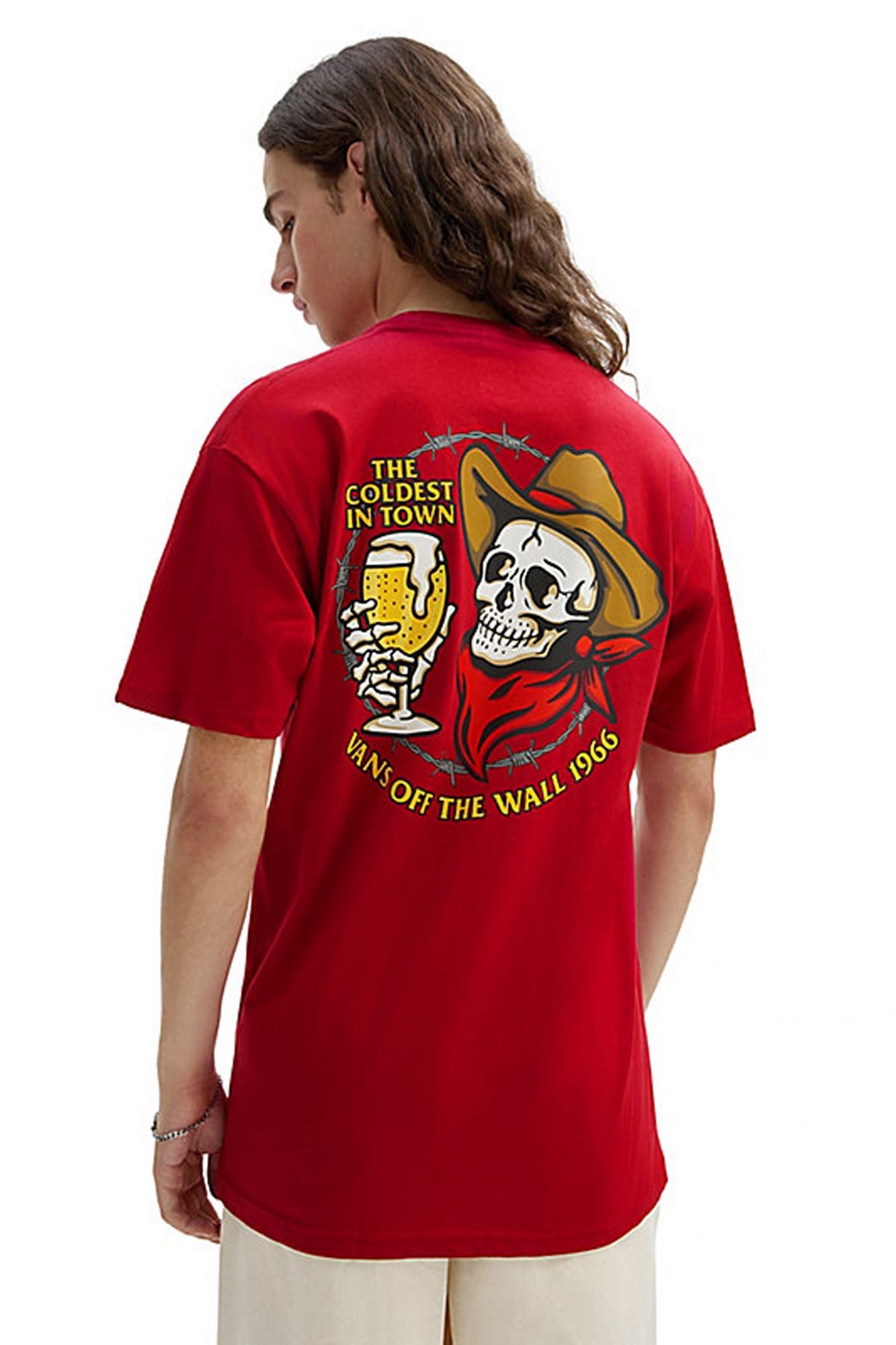 VANS COLDEST IN TOWN SS TEE en color ROJO (3)