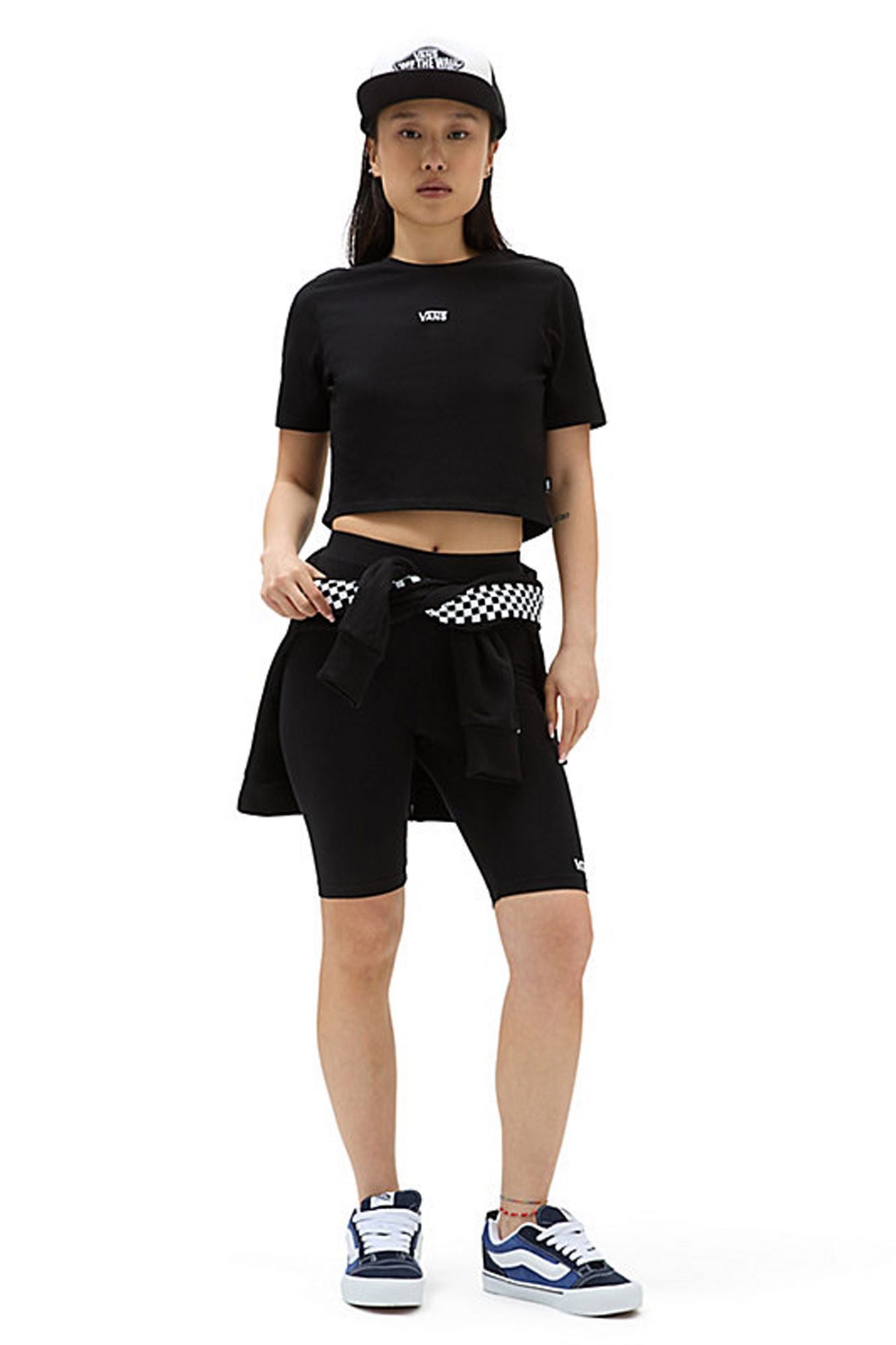 VANS FLYING V CROP CREW en color NEGRO (3)