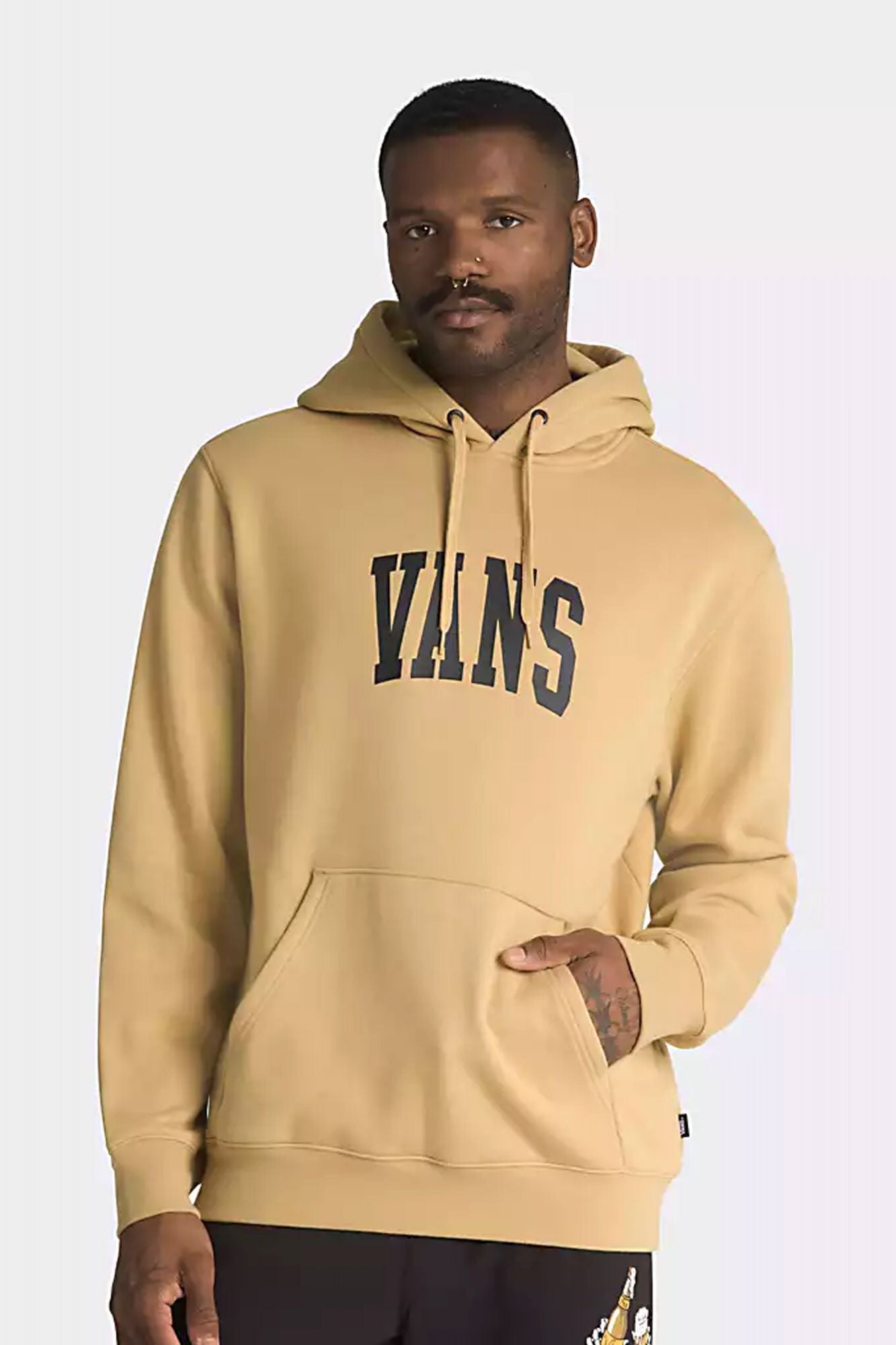 VANS ARCHED PULLOVER HOODIE en color MARRON CLARO (1)