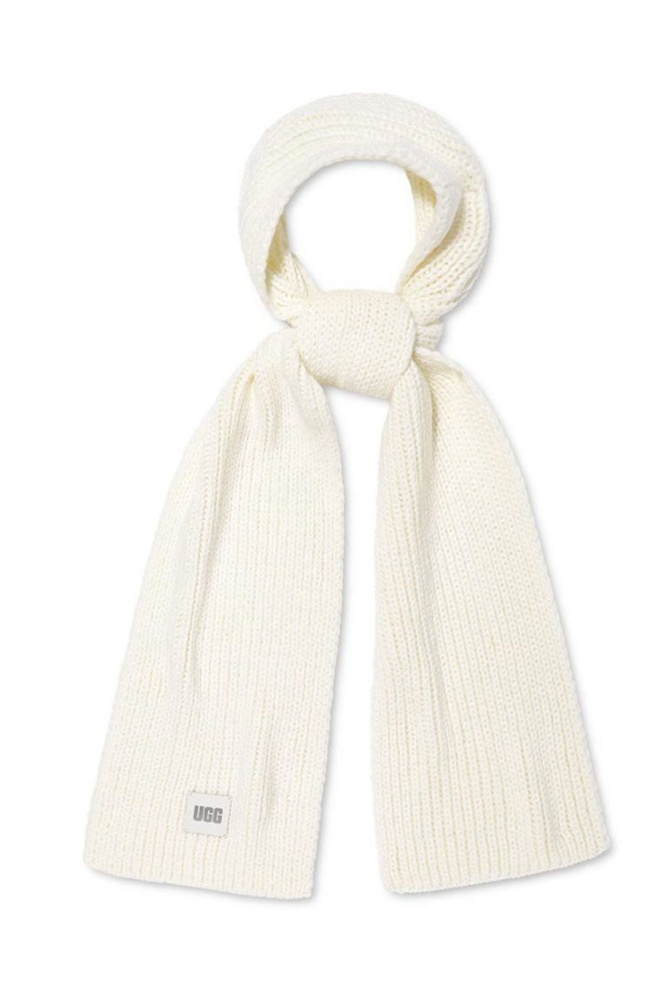 UGG W CHUNKY RIB KNIT SCARF en color BLANCO (1)