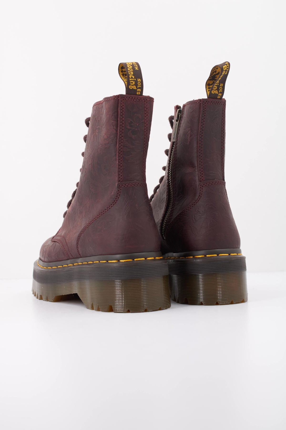 DR. MARTENS JADON EMBOSS FLORAL en color BURDEOS (4)