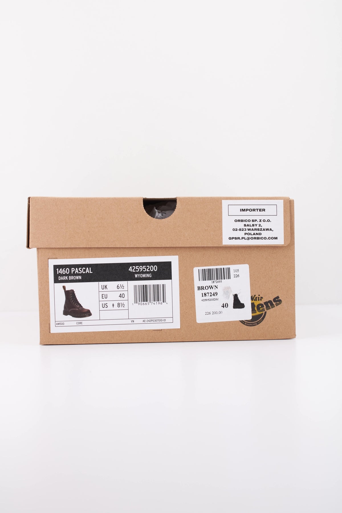 DR. MARTENS 1460 PASCAL 8 EYE BOOT en color MARRON (6)