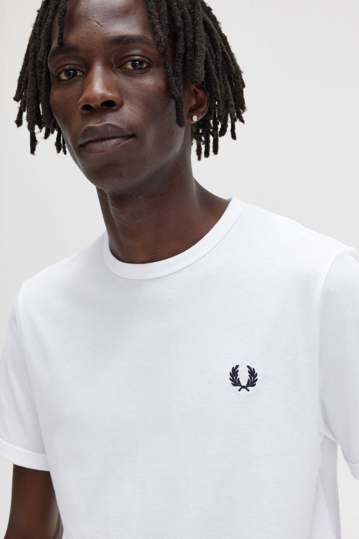 FRED PERRY RINGER T-SHIRT en color BLANCO (4)