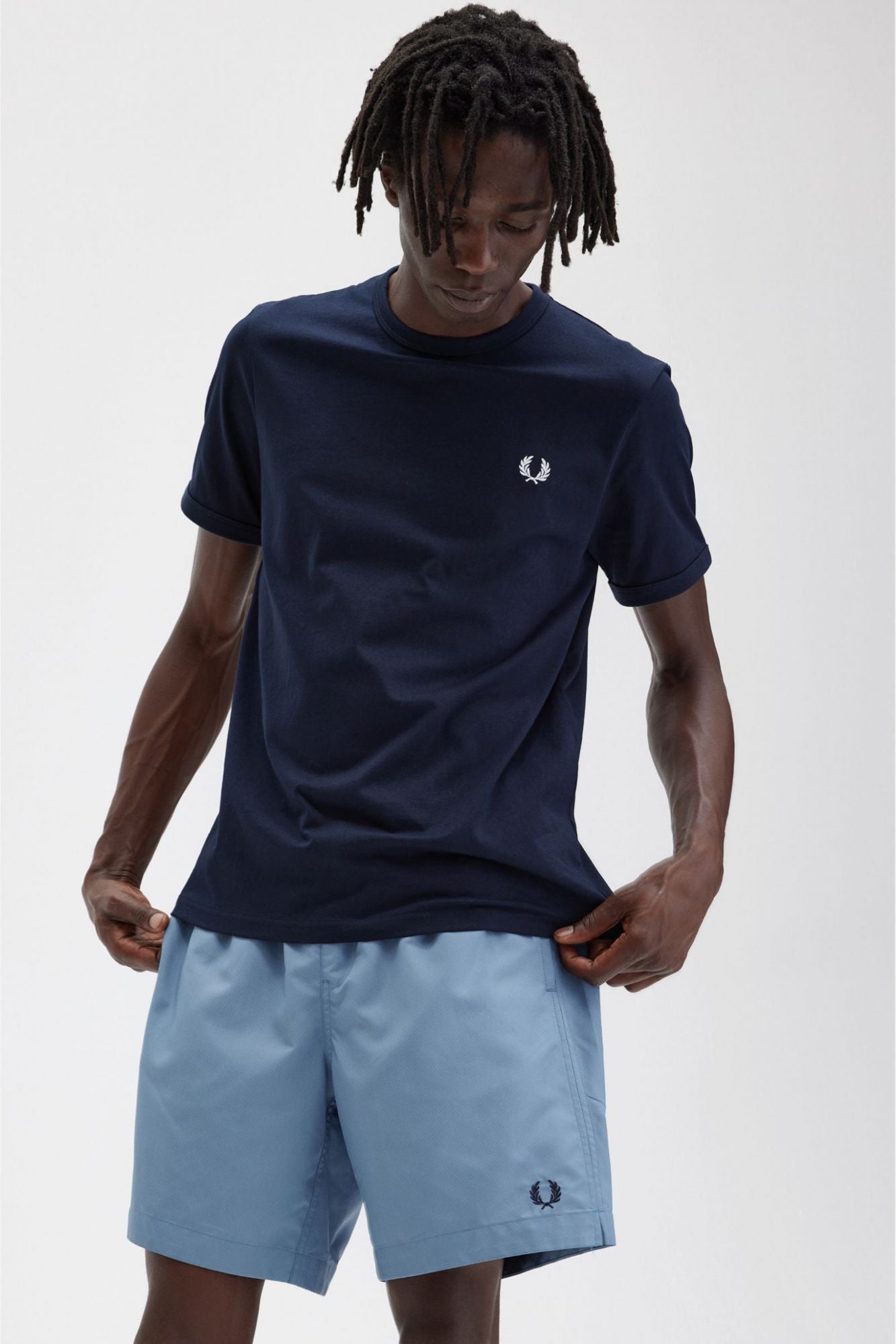 FRED PERRY RINGER T-SHIRT en color AZUL (3)