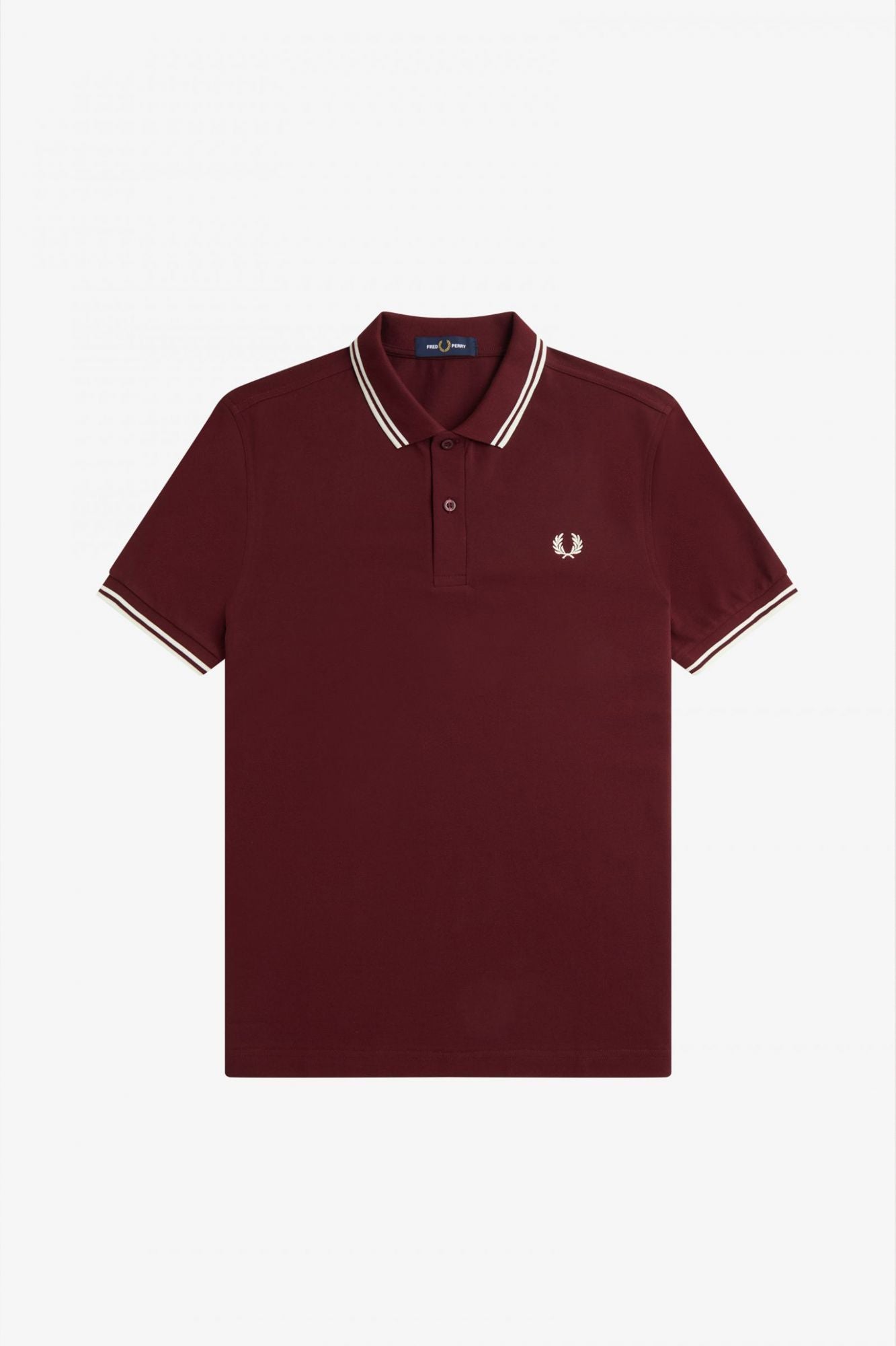 FRED PERRY TWIN TIPPED en color BURDEOS (2)