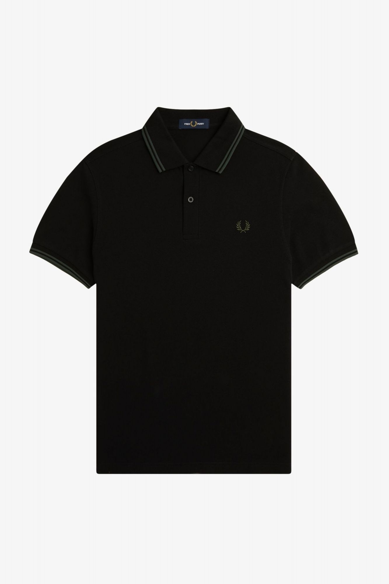 FRED PERRY TWIN TIPPED FRED PERRY SHIR en color NEGRO (2)