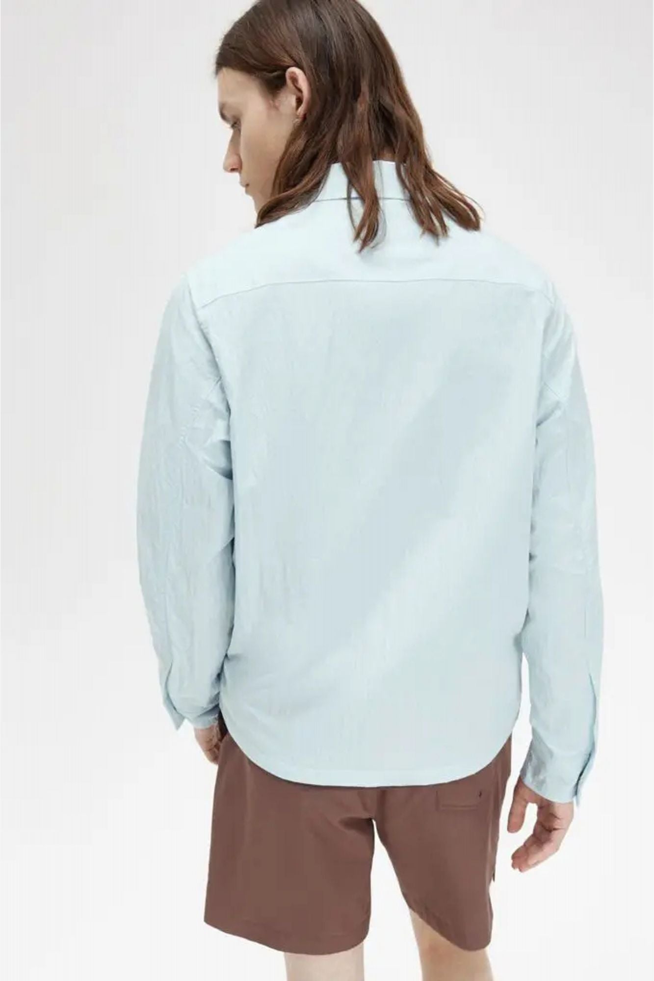 FRED PERRY ZIP OVERSHIRT en color AZUL (3)