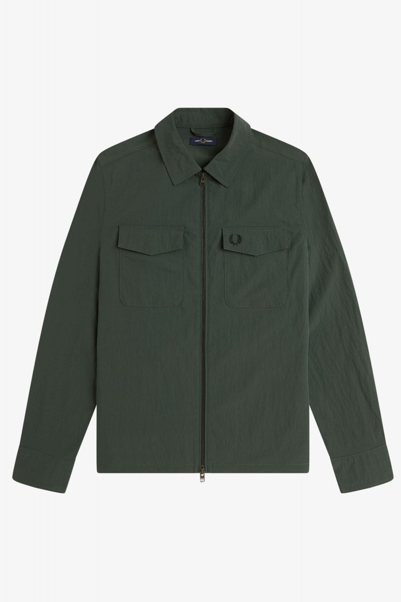 FRED PERRY ZIP THROUGH OVERSHIRT en color VERDE (2)