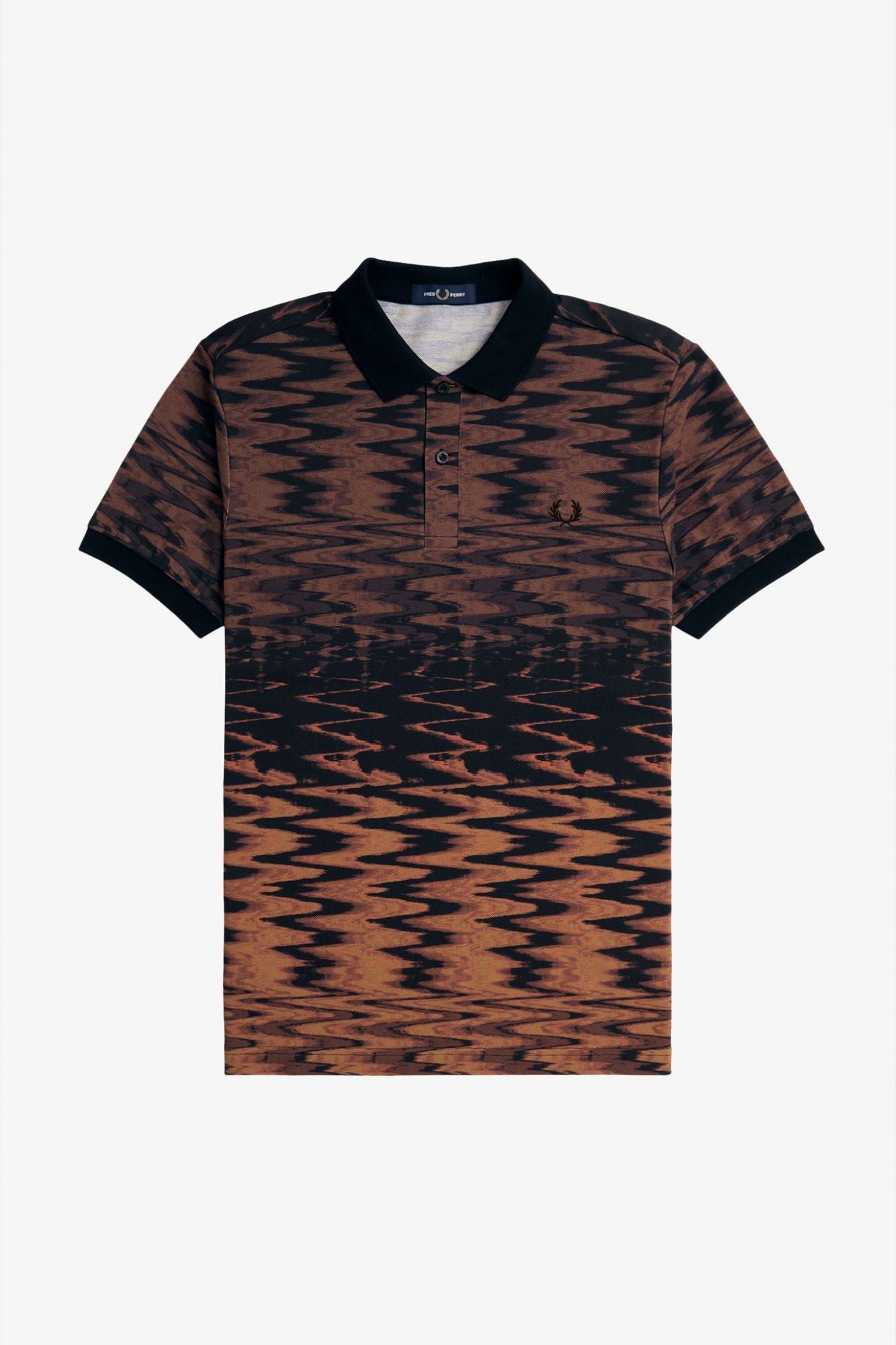 FRED PERRY WAVE GRAPHIC FP POLO SHIRT en color NEGRO (2)