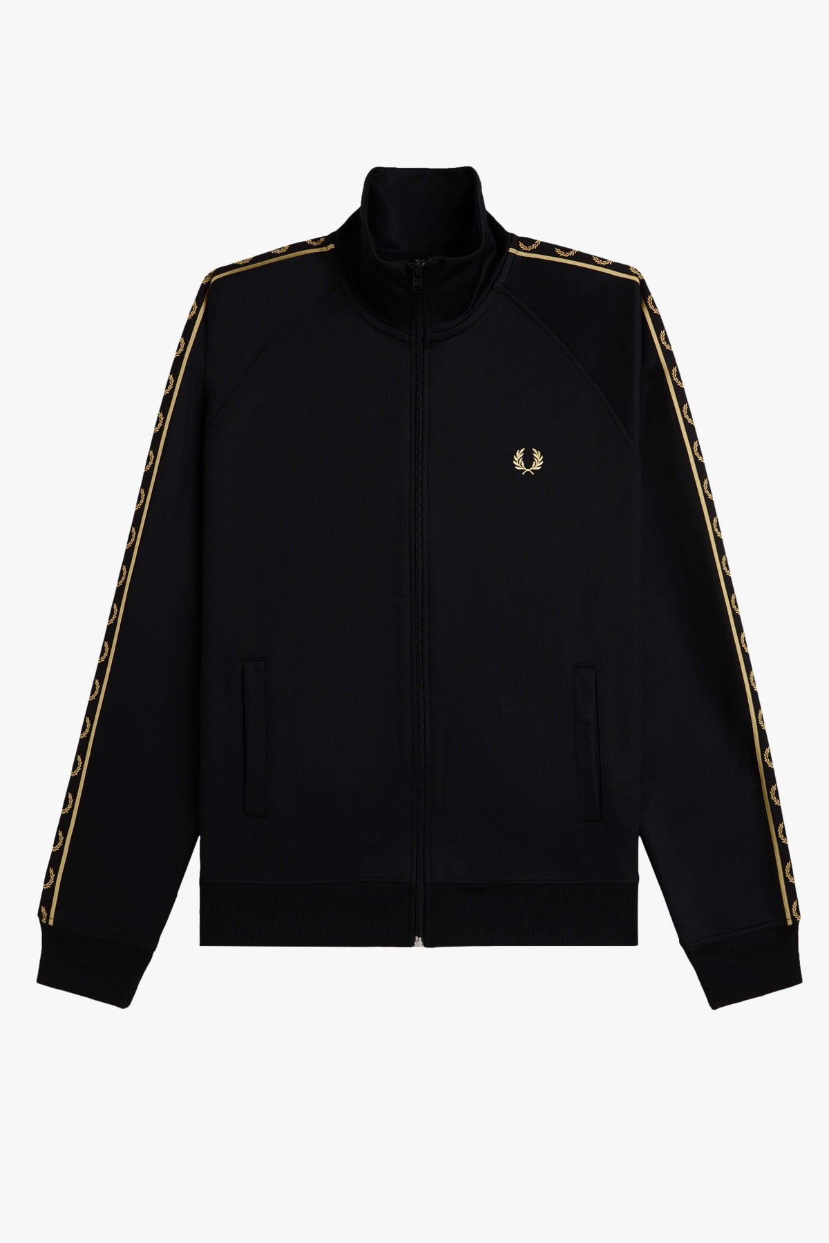 FRED PERRY CONTRAST TAPE TRACK KACKET en color NEGRO (4)