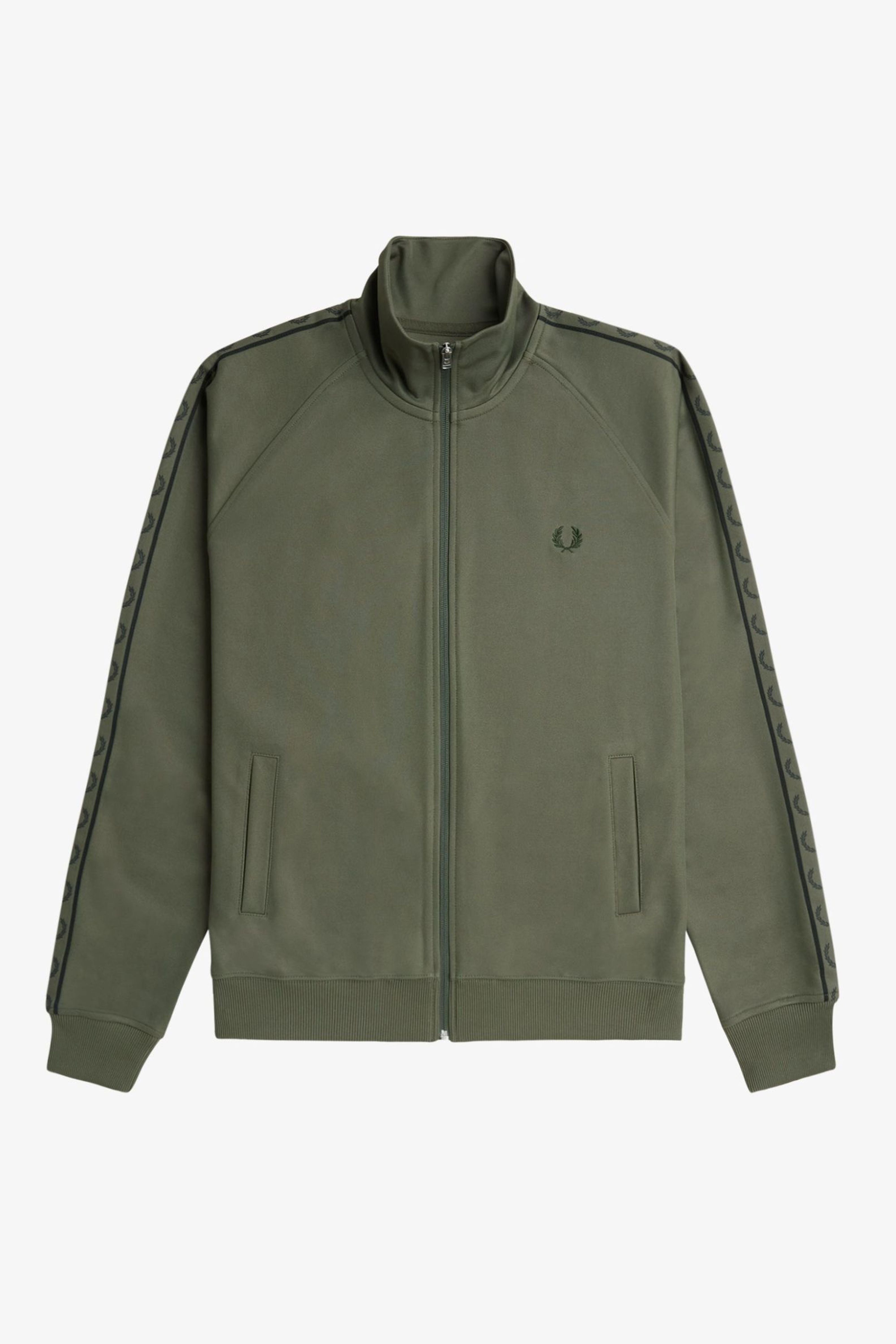 FRED PERRY CONTRAST TAPE TRACK KACKET en color VERDE (2)