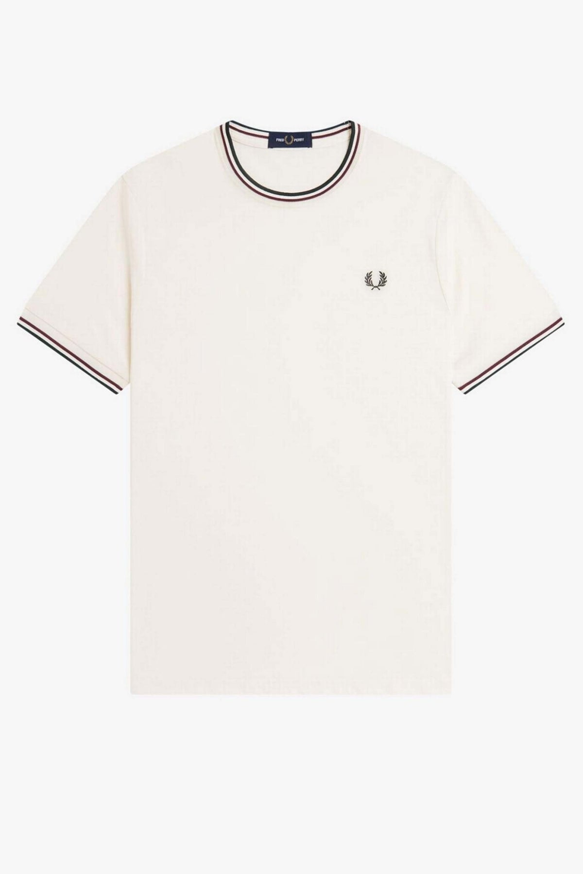 FRED PERRY  TWIN TIPPED T-SHIRT en color BLANCO (1)