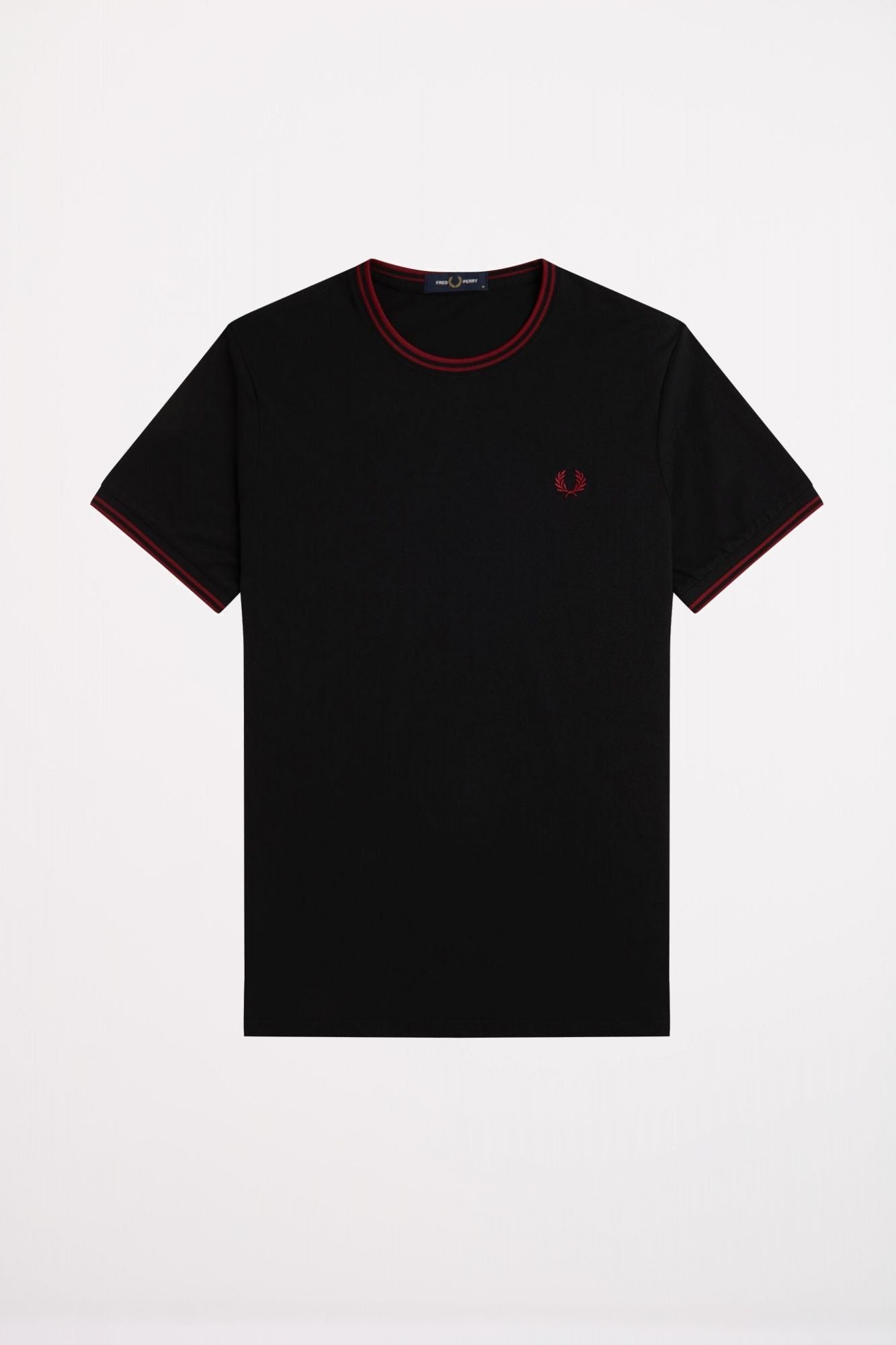 FRED PERRY TWIN TIPPED en color NEGRO (2)