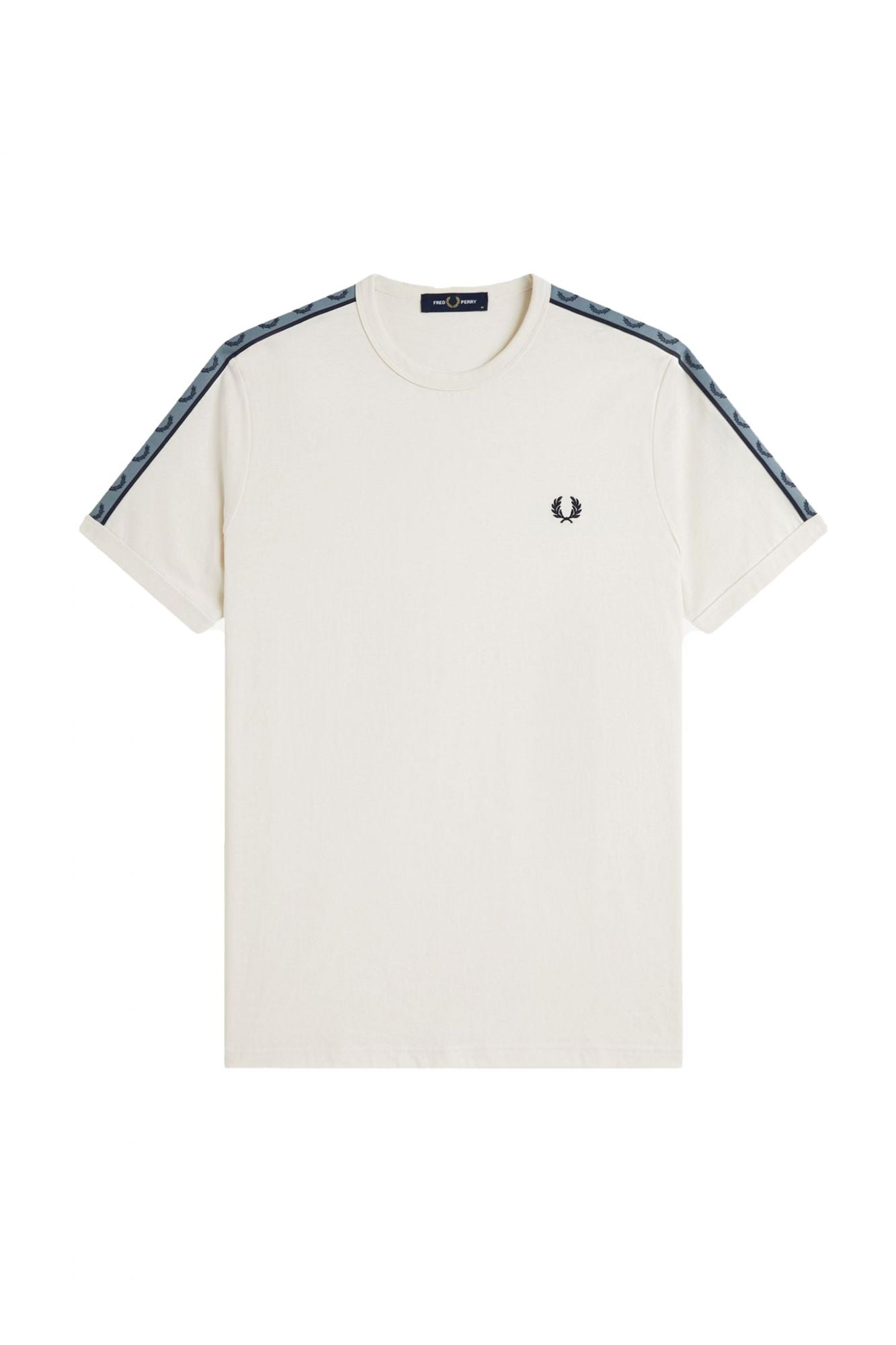 FRED PERRY CONTRAST TAPE RINGER T-SHIR en color BLANCO (1)