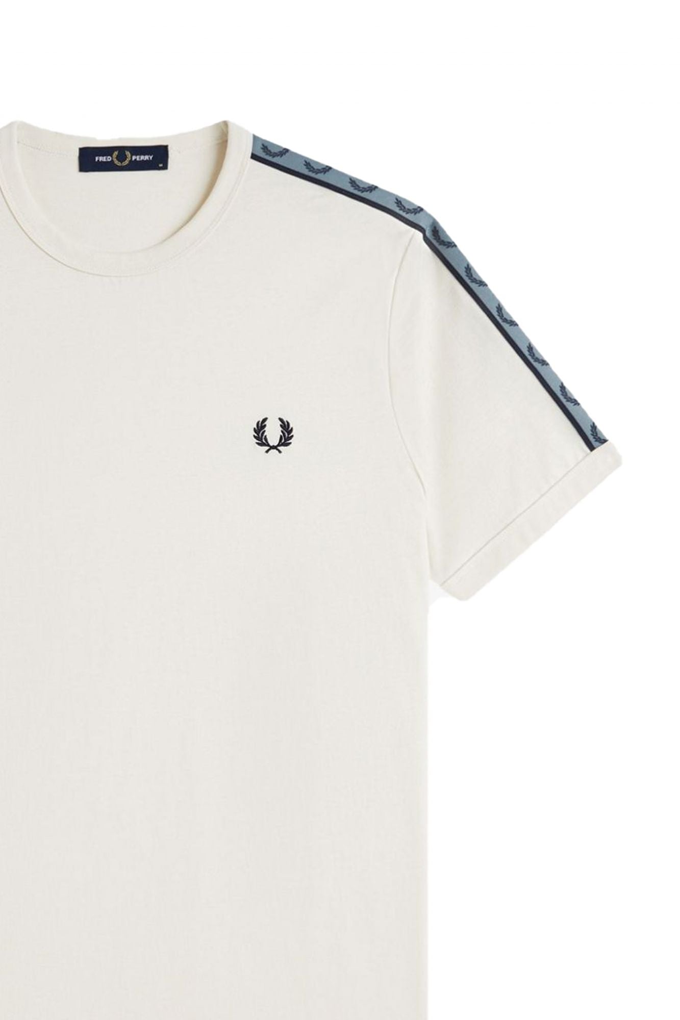 FRED PERRY CONTRAST TAPE RINGER T-SHIR en color BLANCO (3)