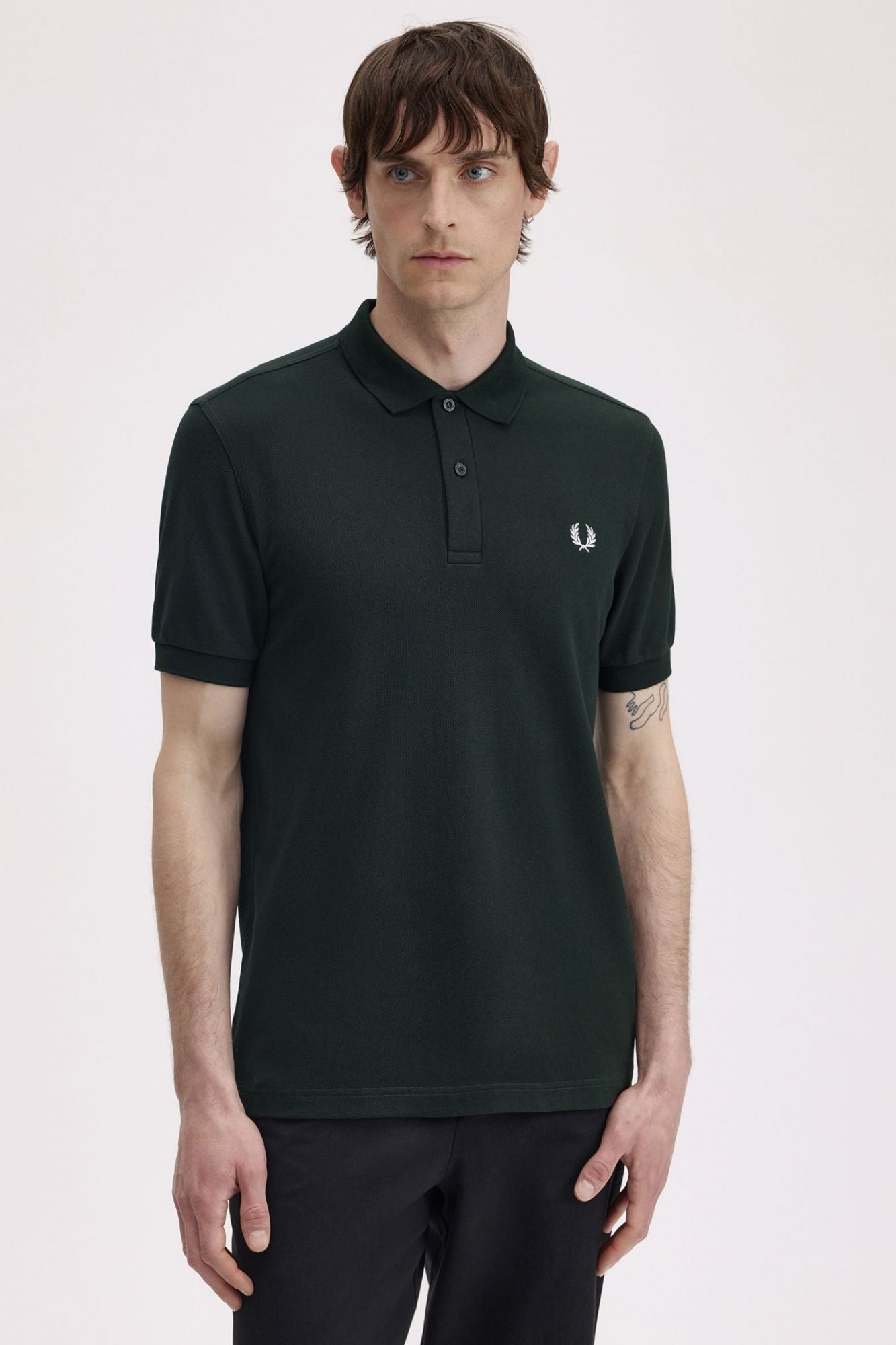 FRED PERRY  PLAIN FRED PERRY SHIRT en color VERDE (4)