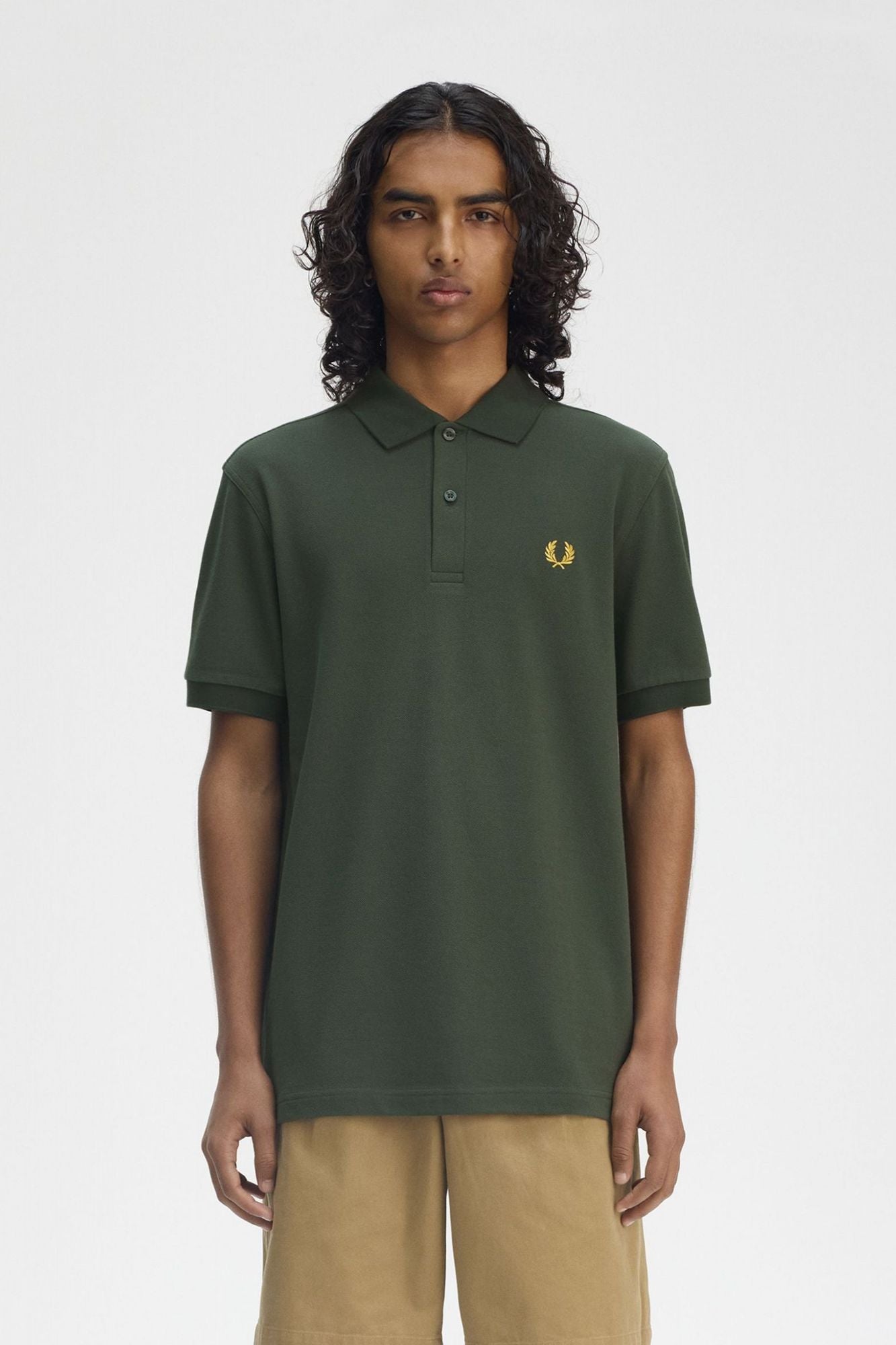 FRED PERRY  PLAIN FRED PERRY SHIRT en color VERDE (1)