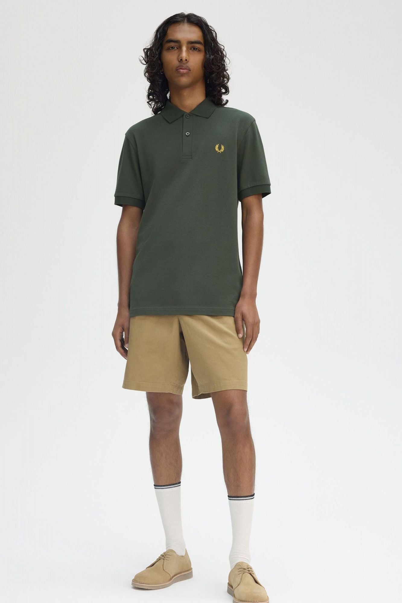 FRED PERRY  PLAIN FRED PERRY SHIRT en color VERDE (4)