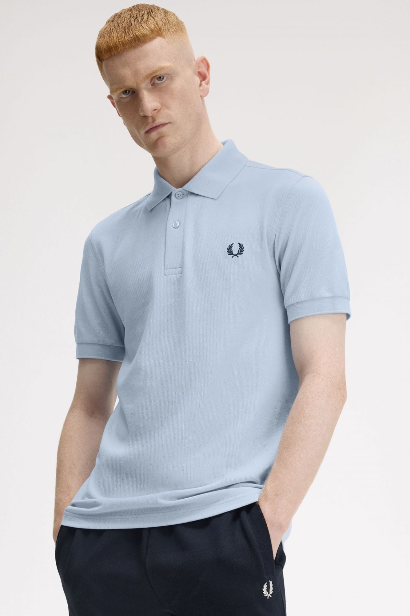 FRED PERRY  PLAIN FRED PERRY SHIRT en color AZUL (4)