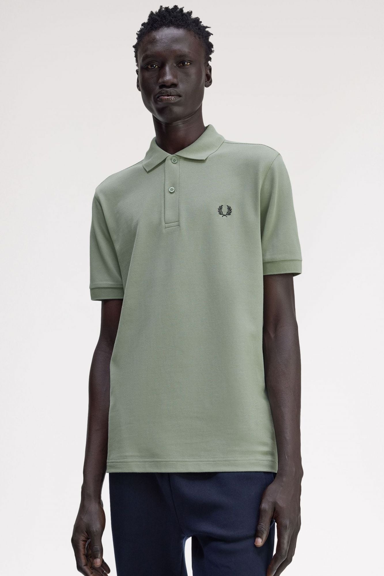FRED PERRY  PLAIN FRED PERRY SHIRT en color VERDE (4)