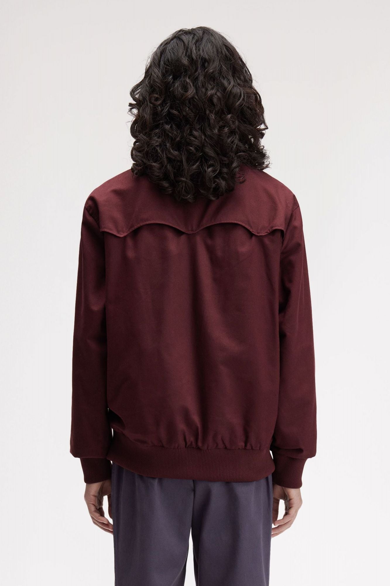 FRED PERRY HARRINGTON JACKET en color BURDEOS (3)
