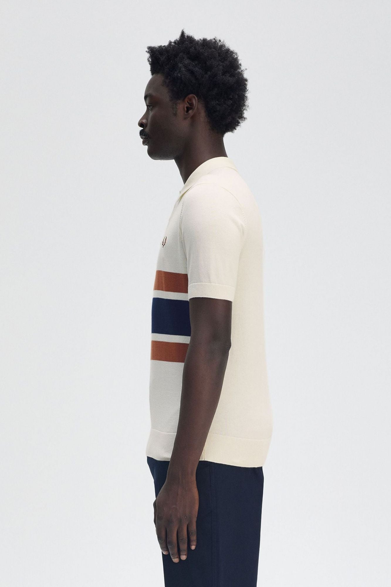 FRED PERRY PANELLED KNITTED SHIRT en color BEIS (3)