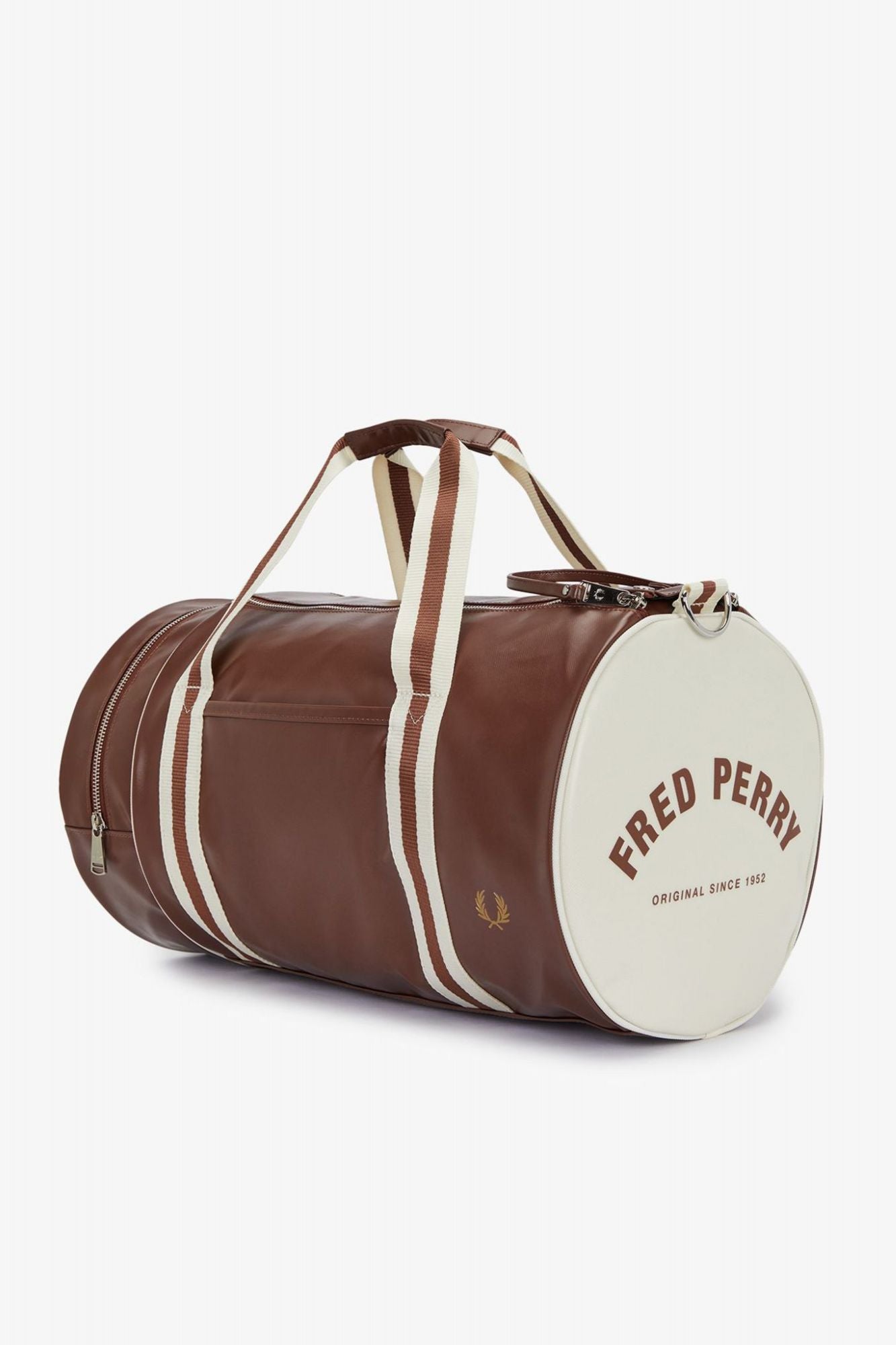 FRED PERRY CLASSIC BARREL BAG en color MARRON CLARO (2)