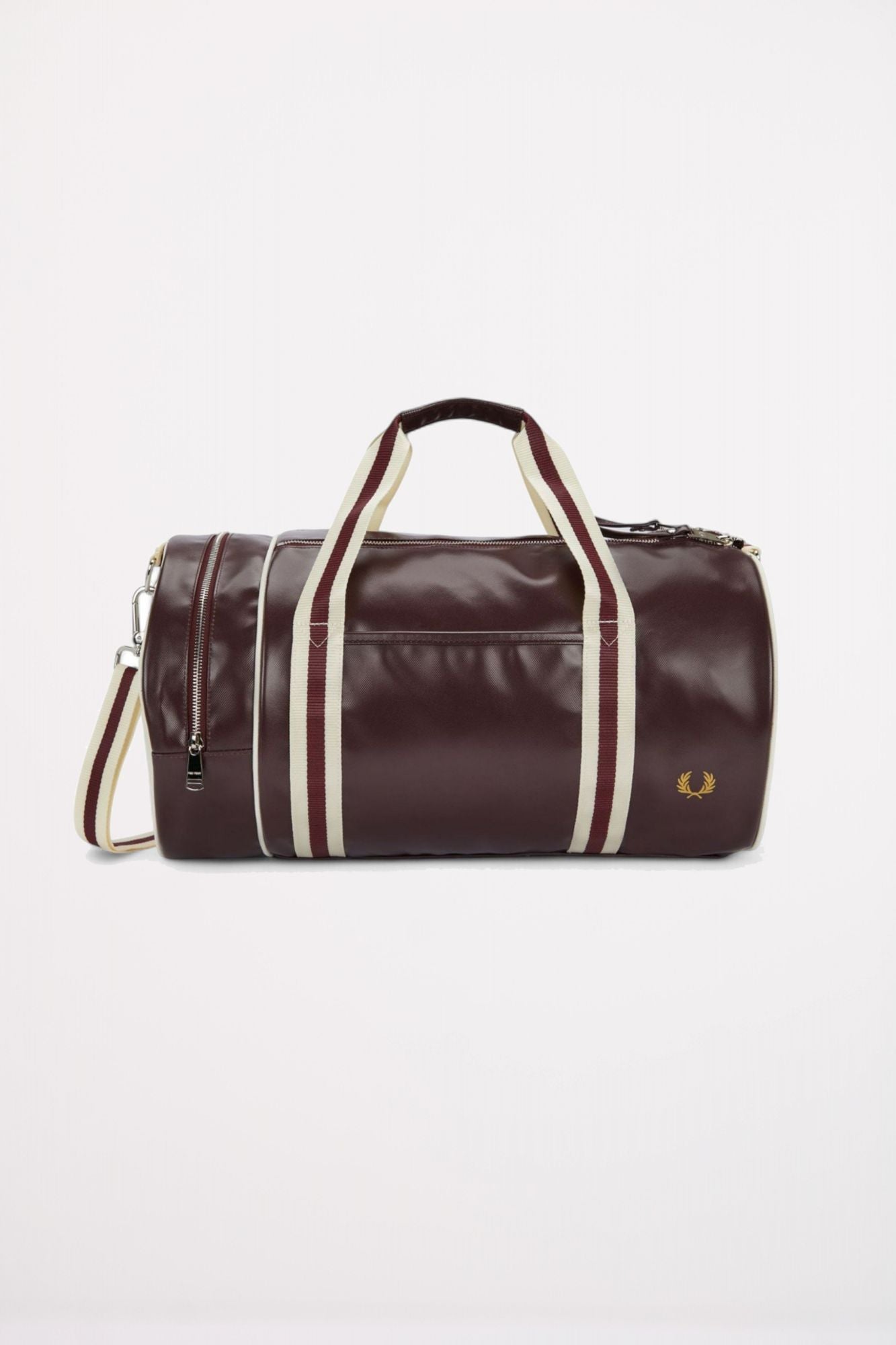FRED PERRY CLASSIC BARREL BAG en color BURDEOS (1)