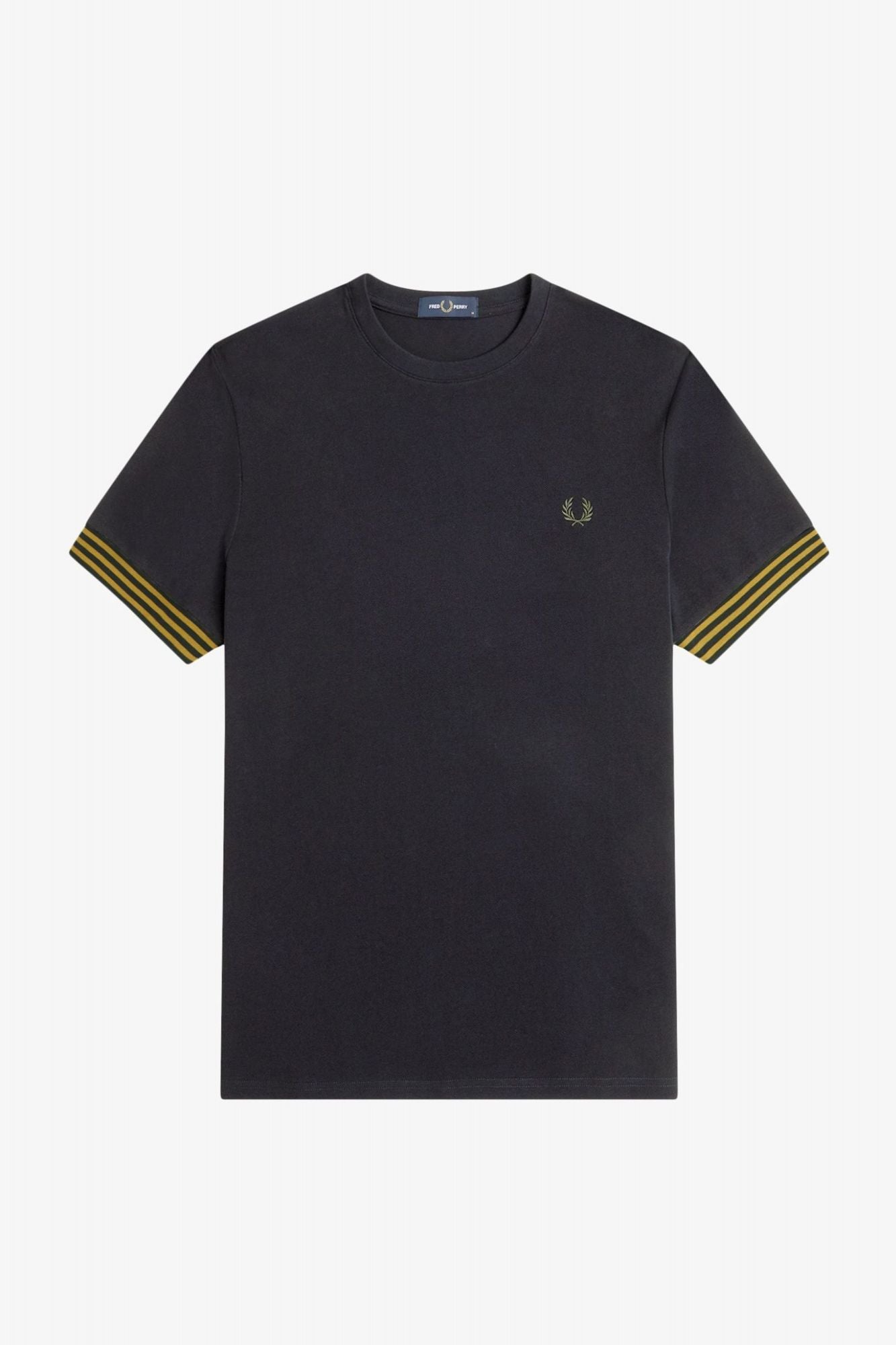 FRED PERRY STRIPED CUFF T-SHIRT en color AZUL (2)