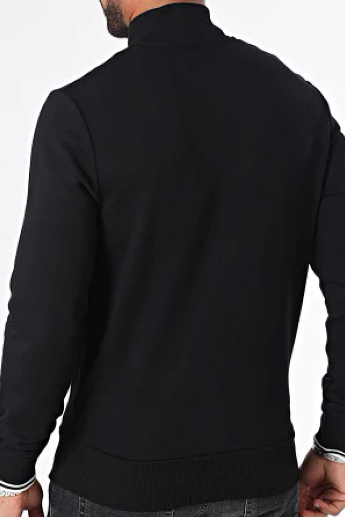 FRED PERRY HALF ZIP SWEATSHIRT en color NEGRO (2)