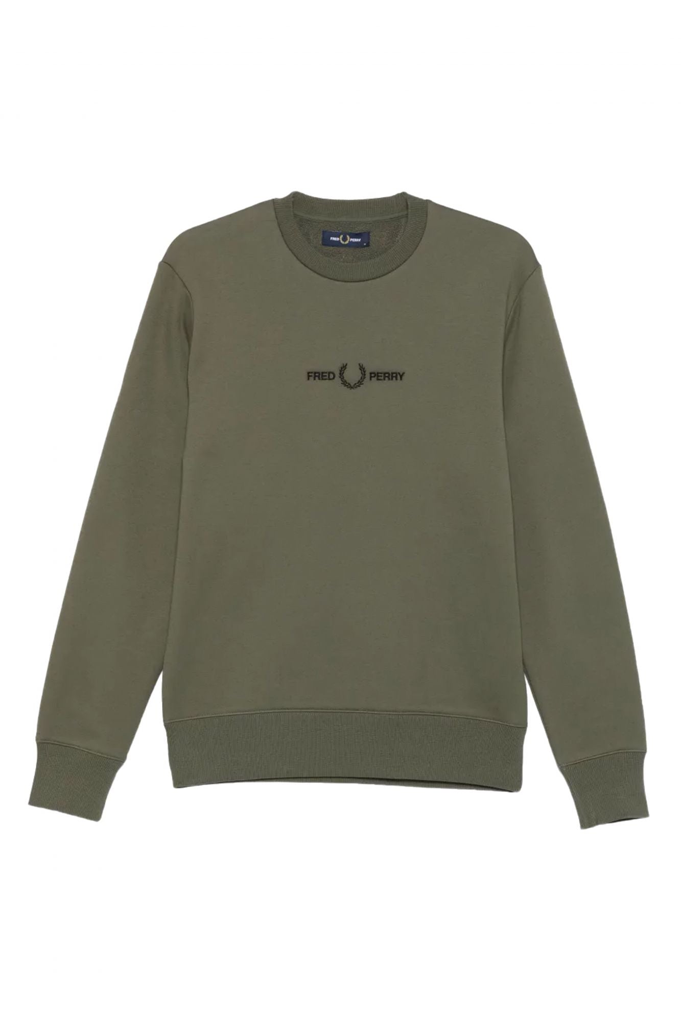 FRED PERRY  EMBROIDERED SWEATSHIRT  en color VERDE (1)