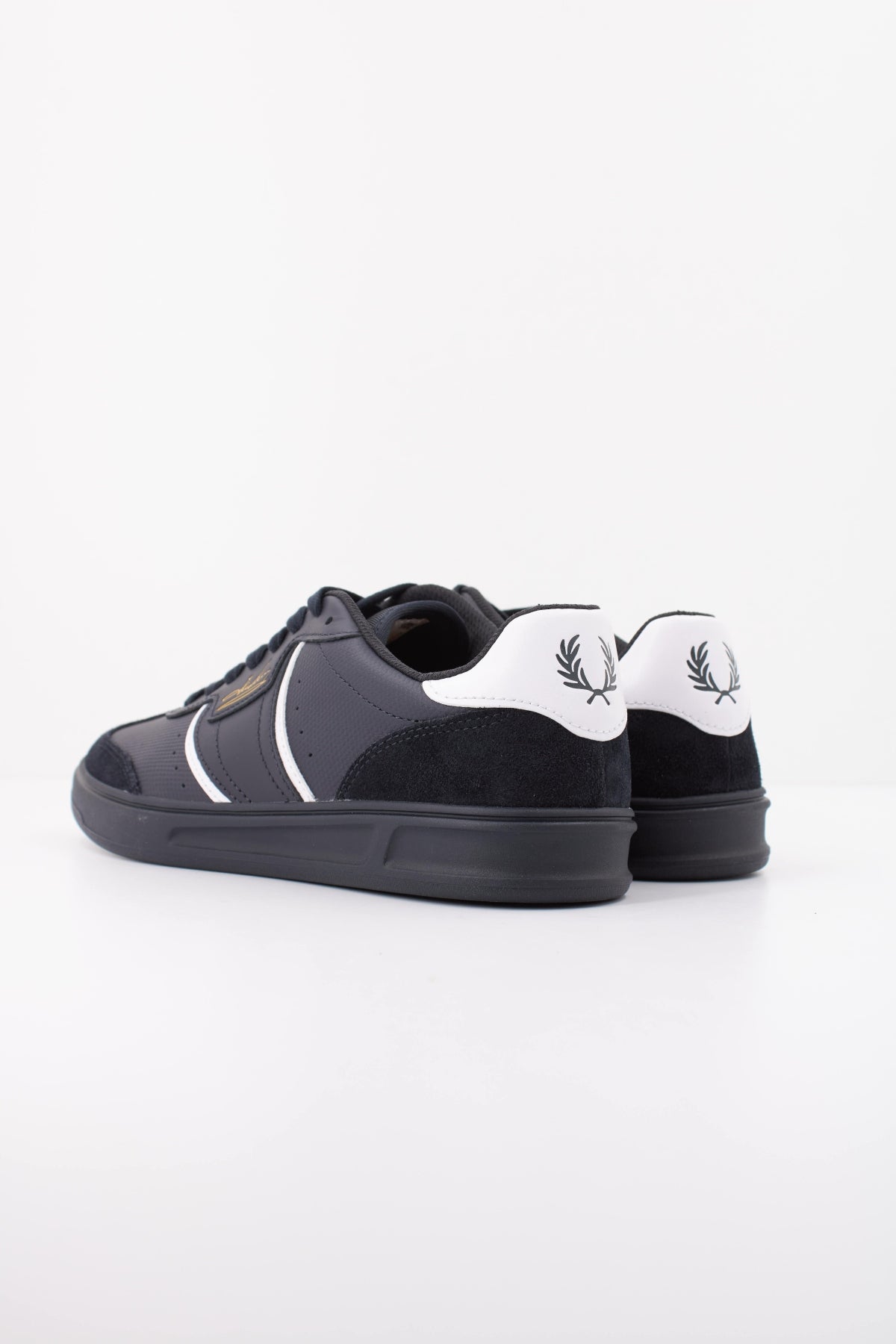 FRED PERRY B4 EMBOSSED LEATHER en color AZUL (4)