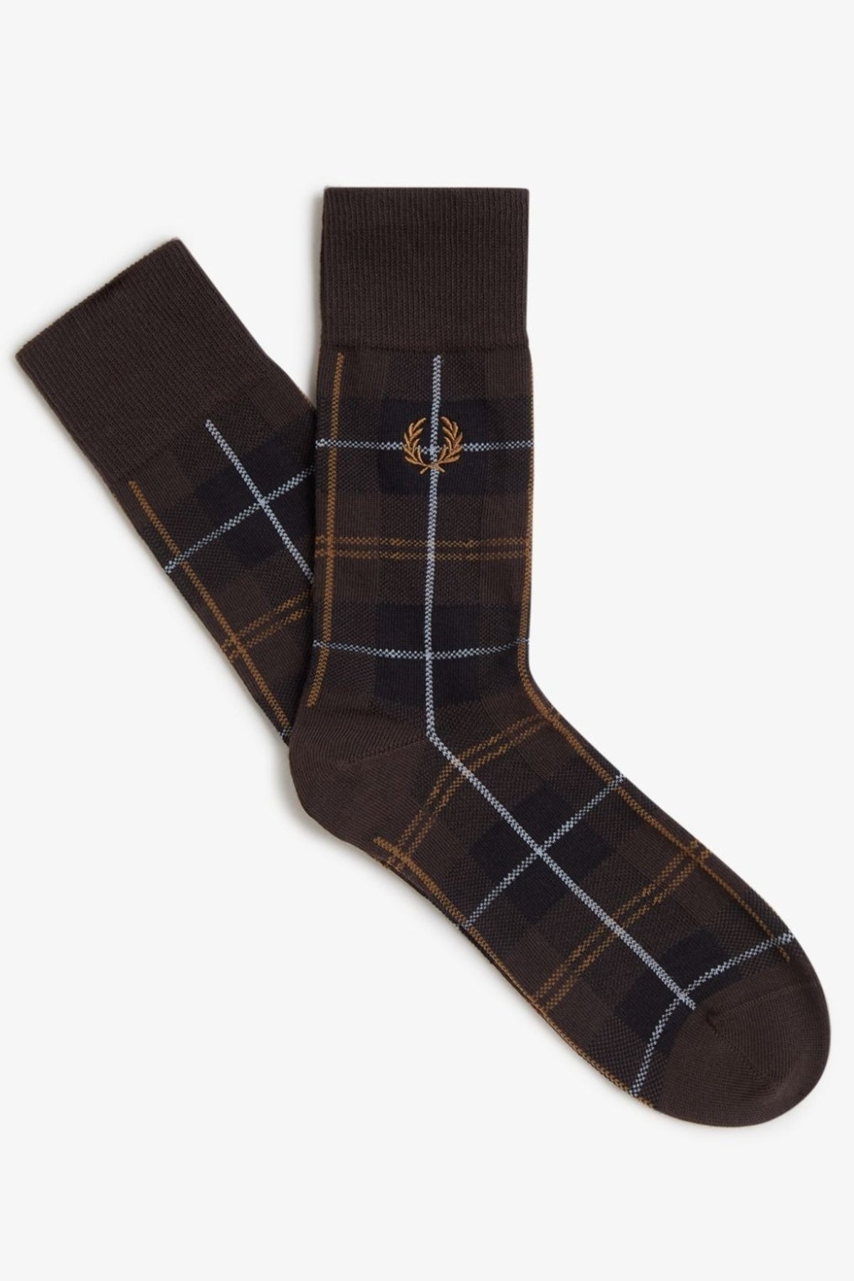 FRED PERRY TARTAN SOCK en color MARRON (1)