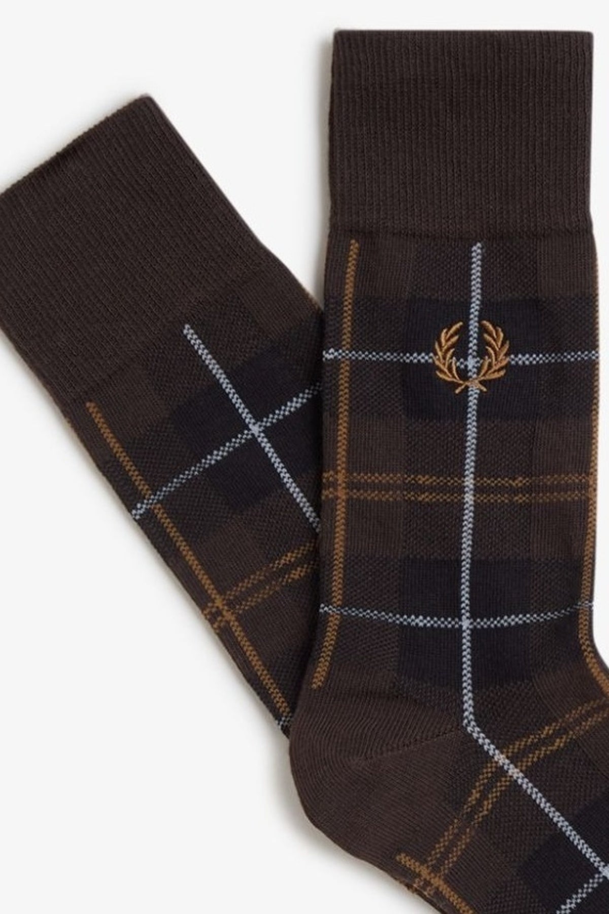 FRED PERRY TARTAN SOCK en color MARRON (2)