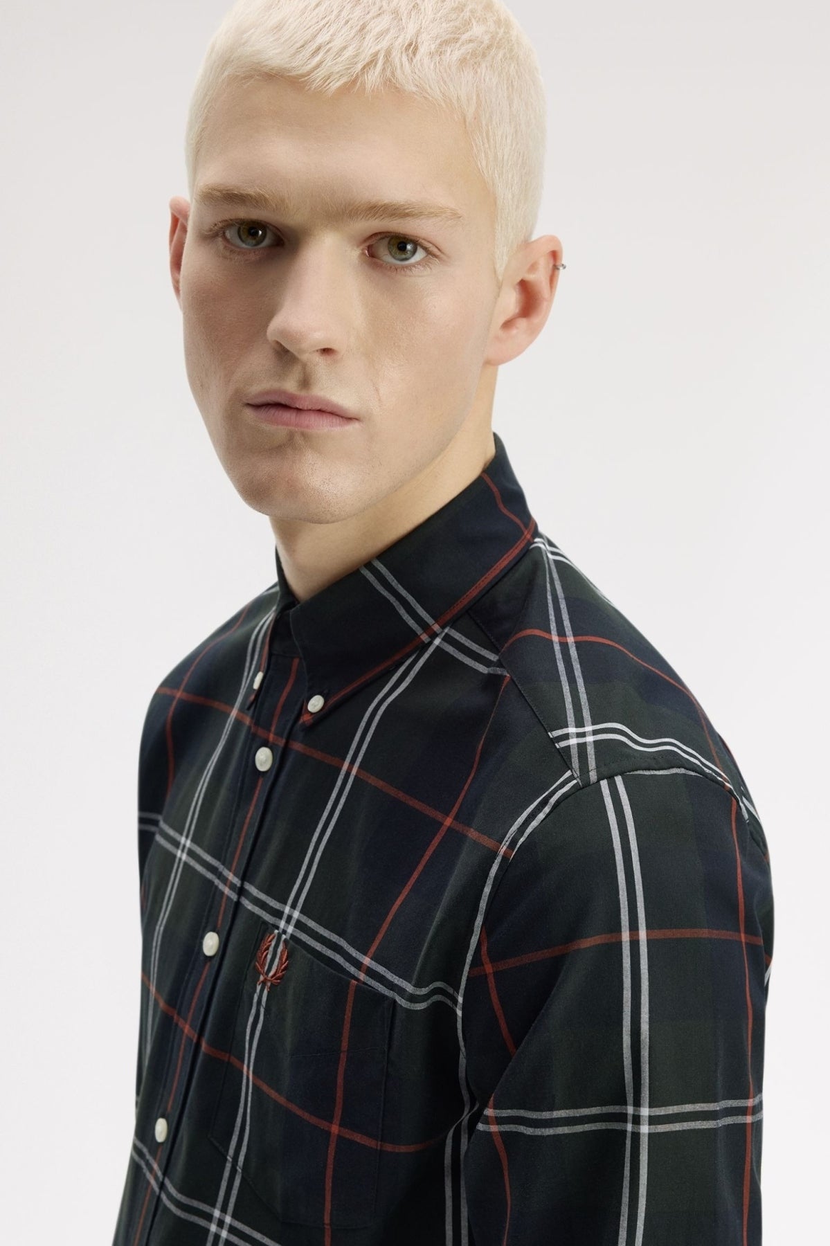 FRED PERRY POPLIN TARTAN SHIRT en color MULTICOLOR (4)