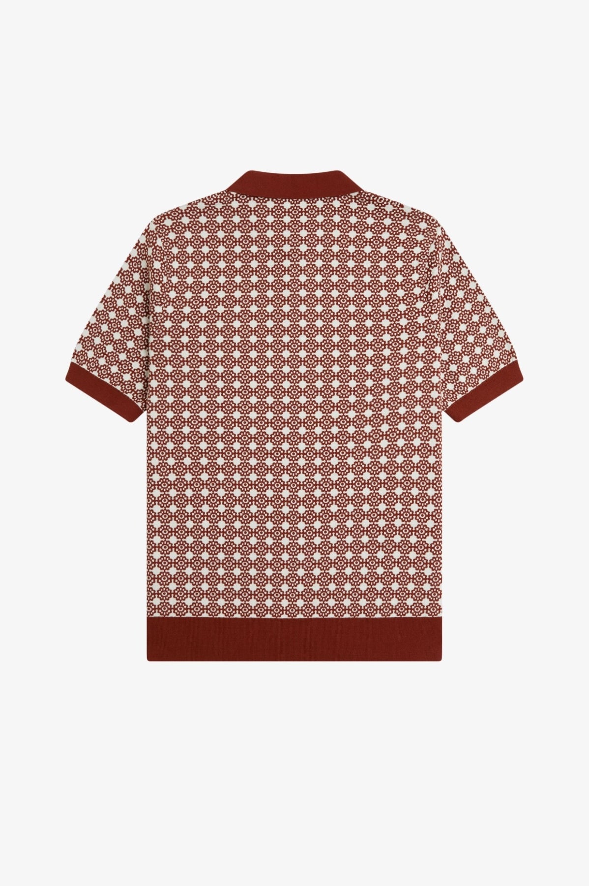 FRED PERRY FLORAL JACQUARD SHIRT K3305FP en color MARRON (2)