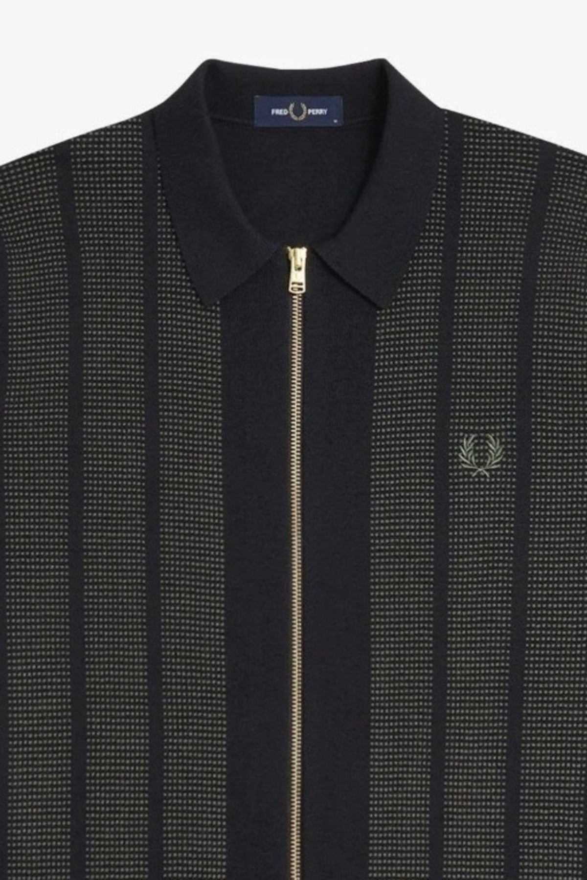 FRED PERRY TEXTURED PANEL ZIP CARDIGAN en color  (3)