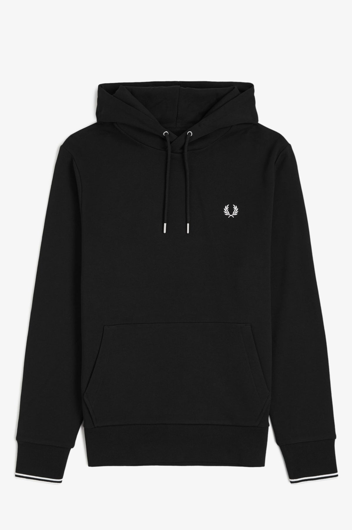 FRED PERRY TIPPED HOODED SWEAT-SHIRT M3492FP en color NEGRO (4)